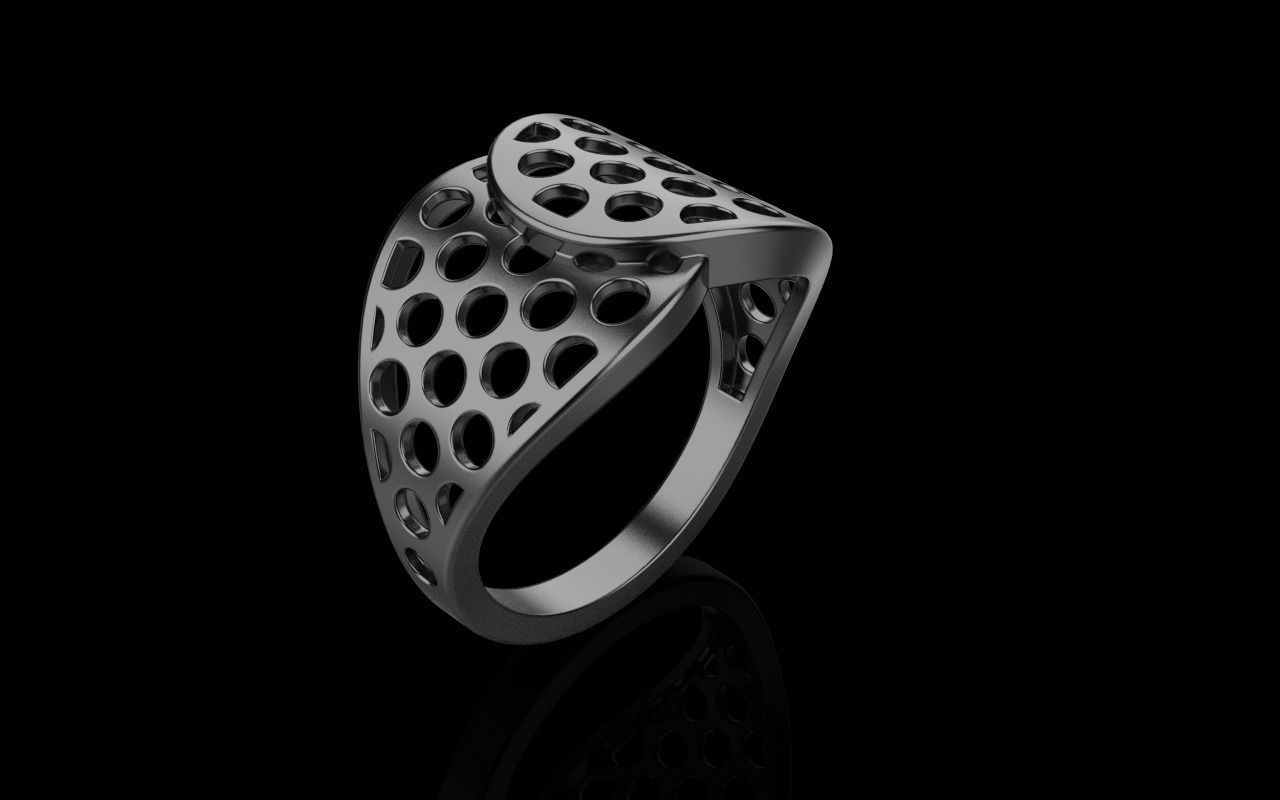 Lightweight ring with round holes  model 909 3D print model_22