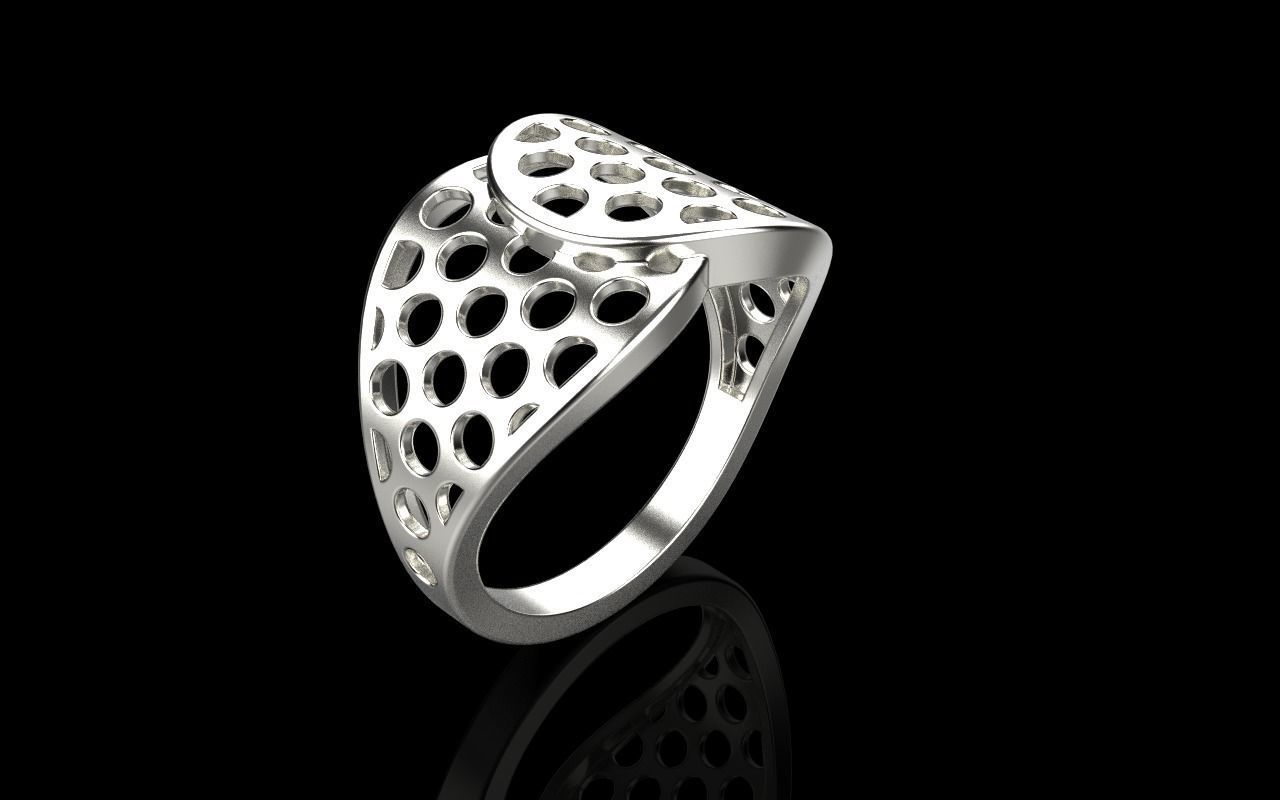 Lightweight ring with round holes  model 909 3D print model_23