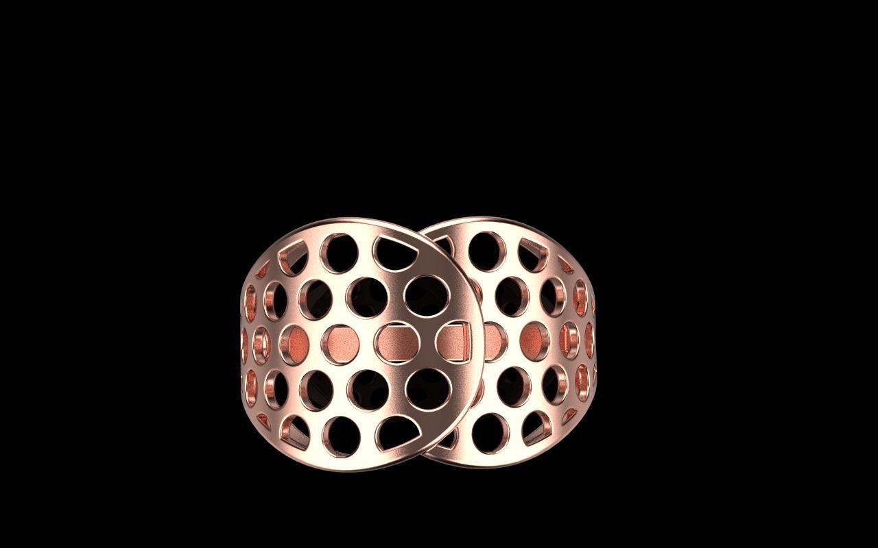 Lightweight ring with round holes  model 909 3D print model_34