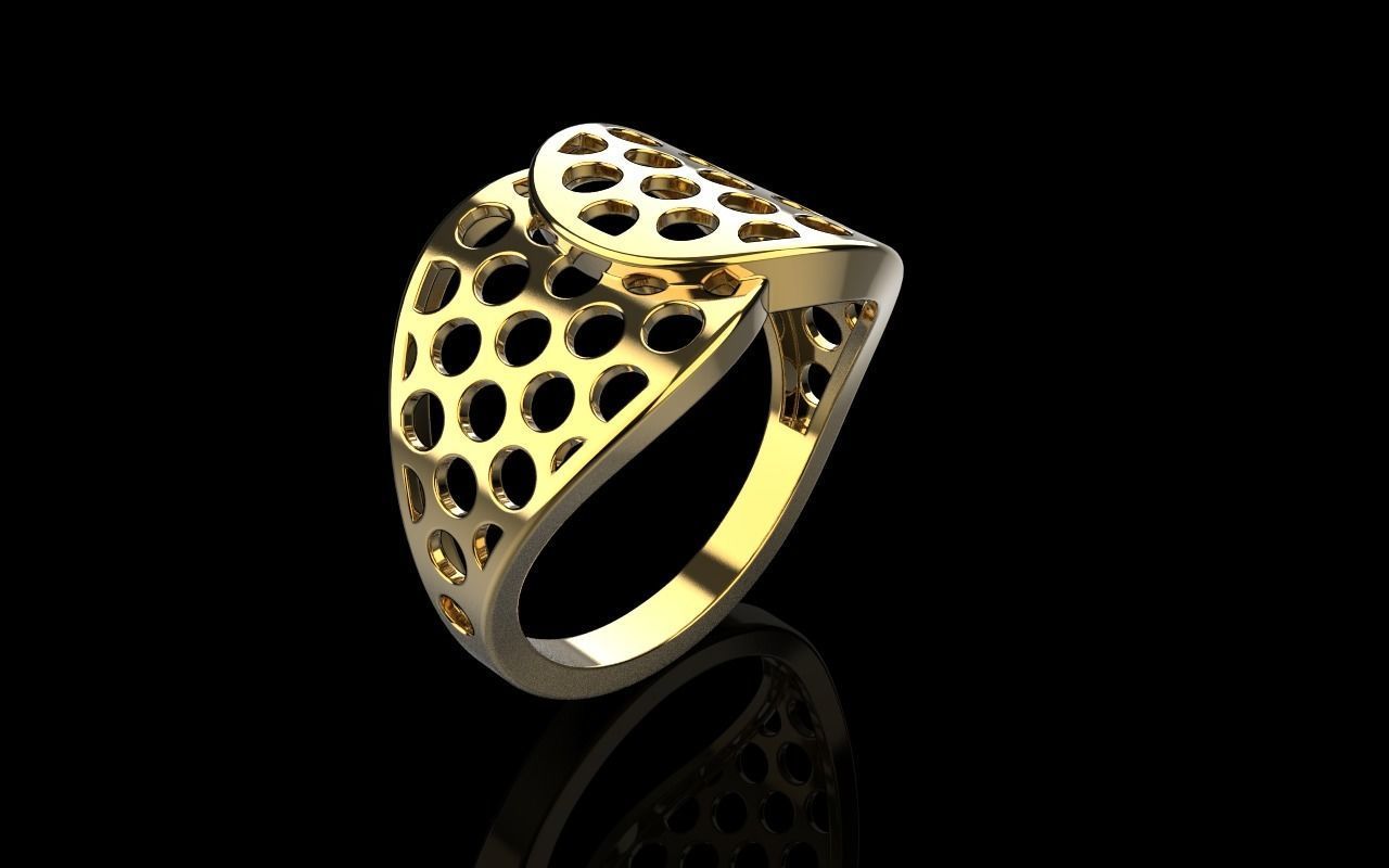 Lightweight ring with round holes  model 909 3D print model_24
