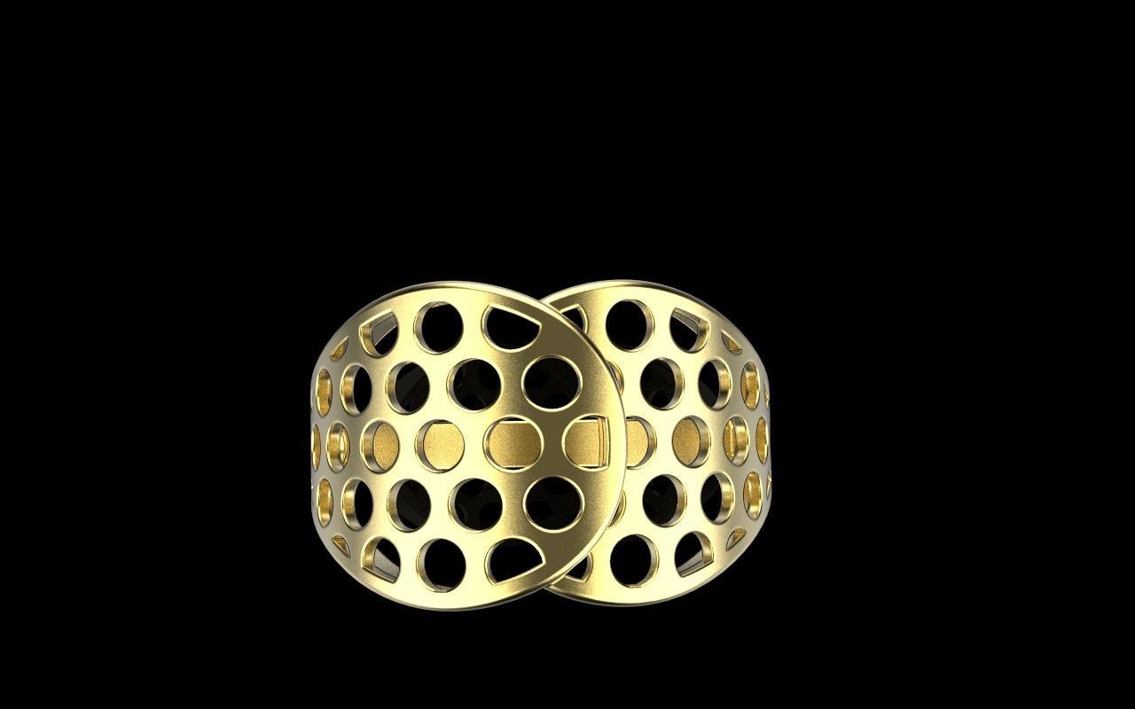 Lightweight ring with round holes  model 909 3D print model_32