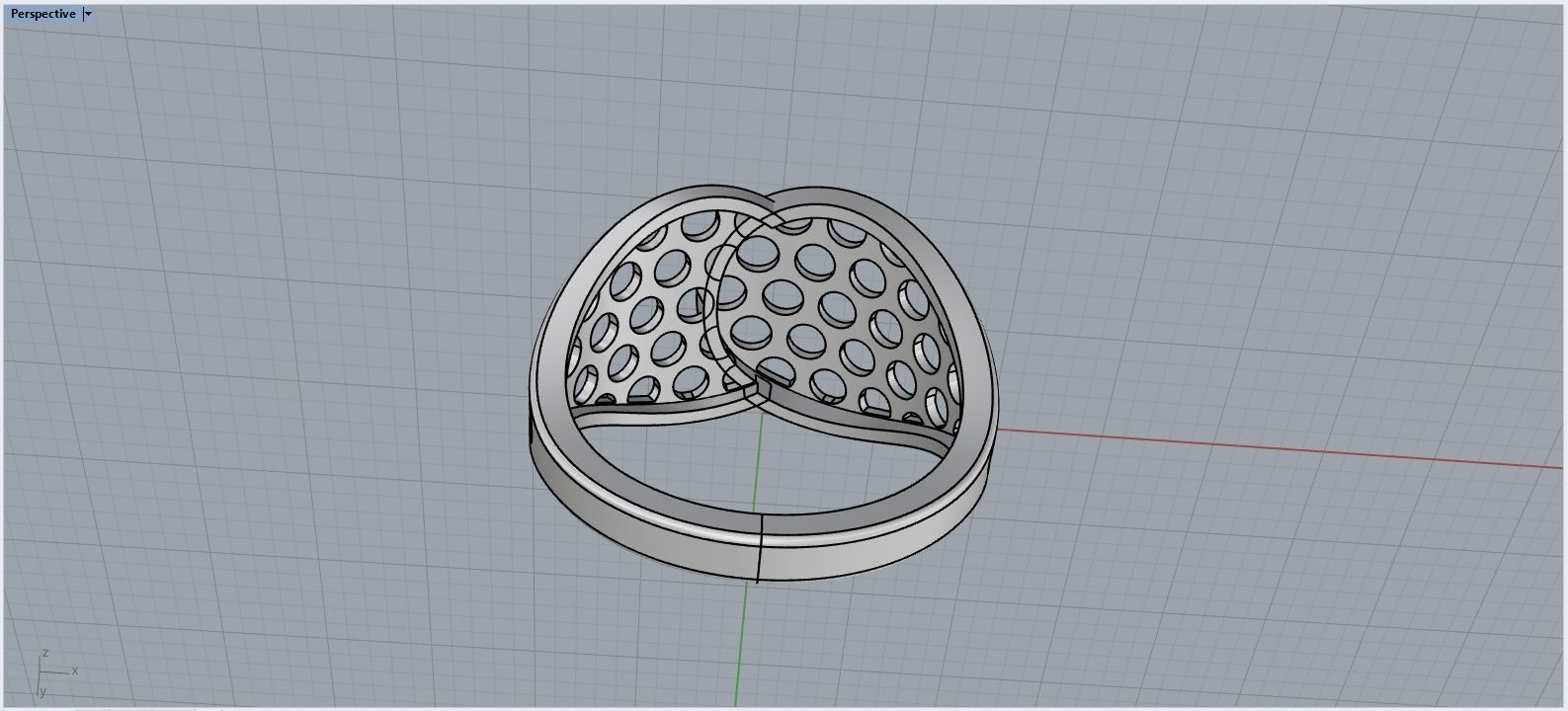 Lightweight ring with round holes  model 909 3D print model_11