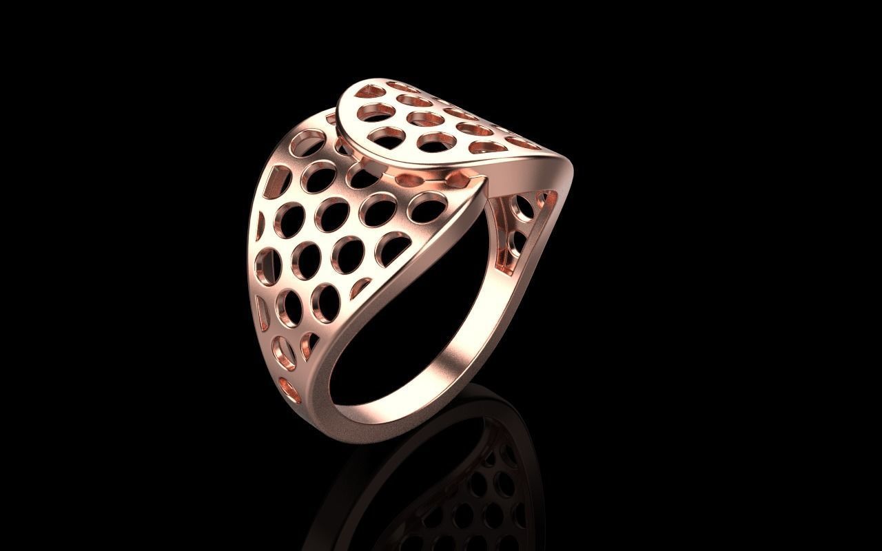 Lightweight ring with round holes  model 909 3D print model_21