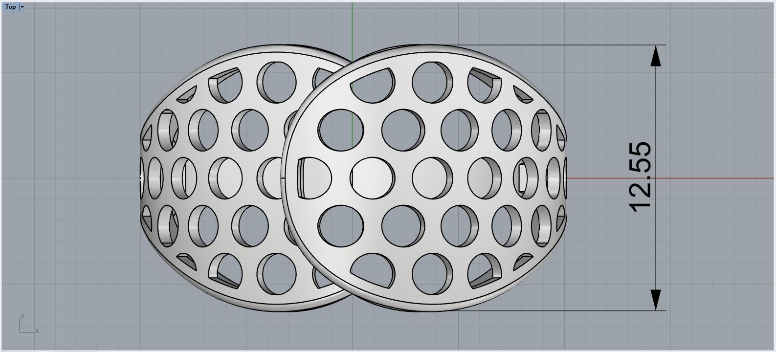 Lightweight ring with round holes  model 909 3D print model_6