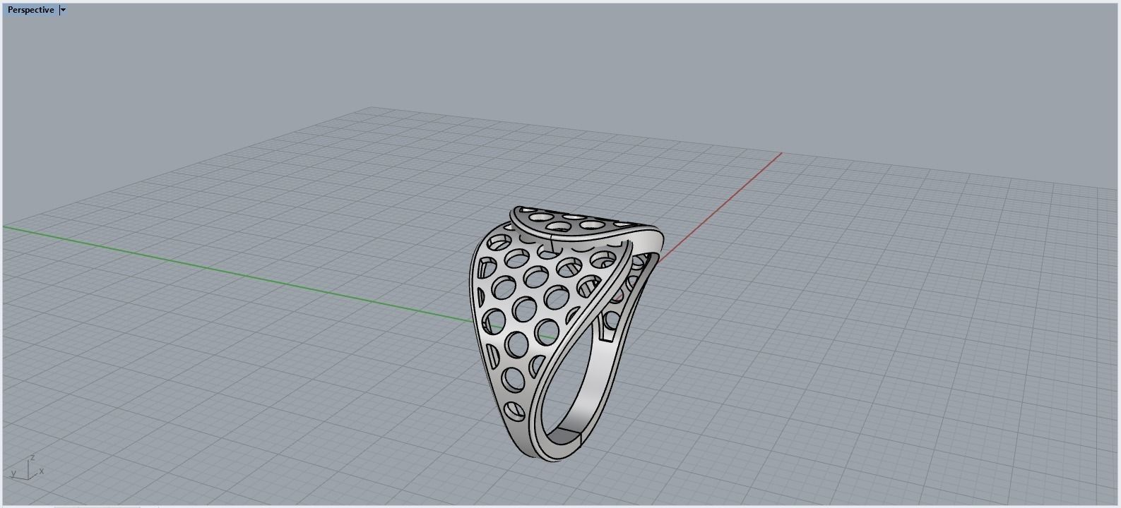 Lightweight ring with round holes  model 909 3D print model_10