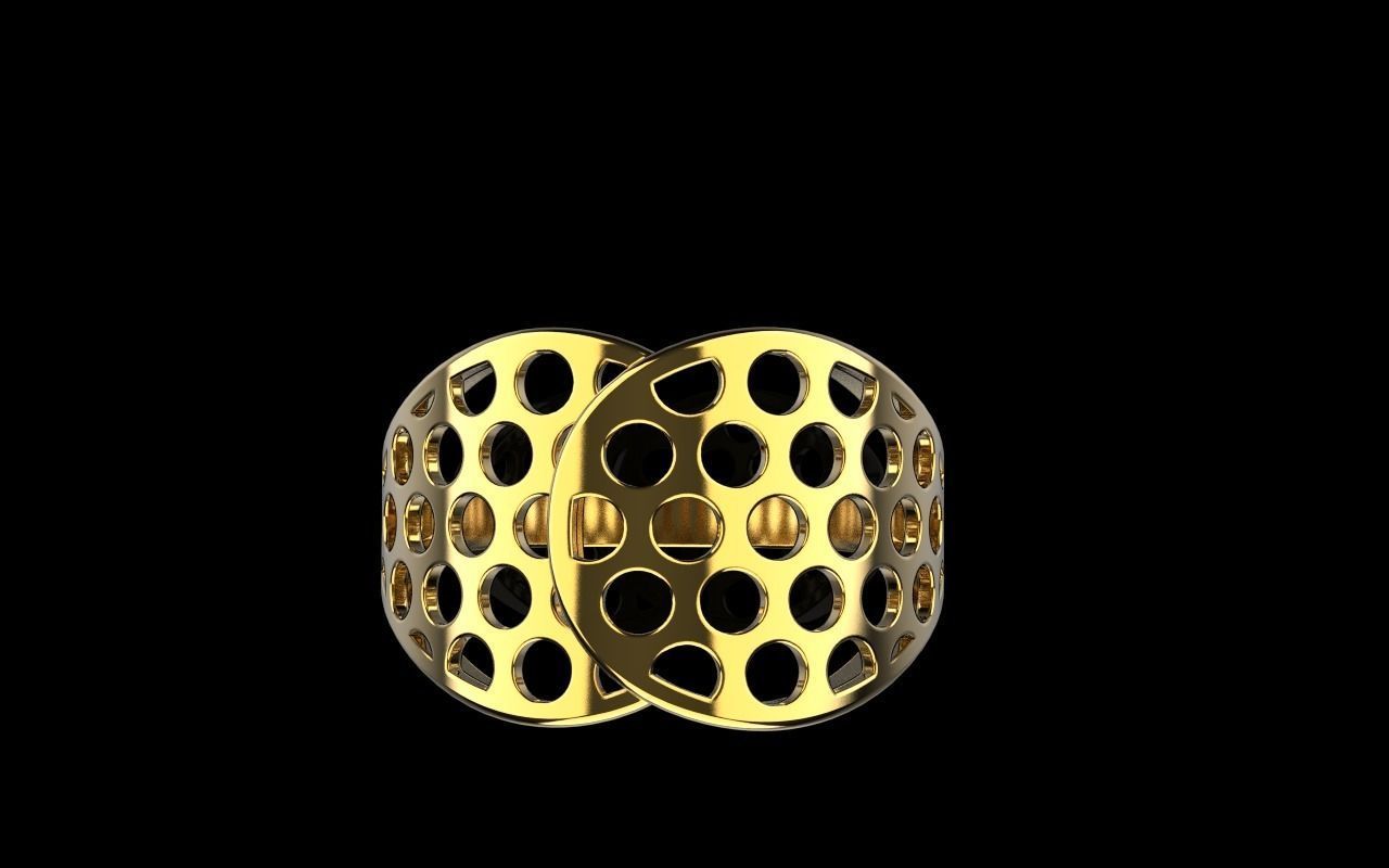 Lightweight ring with round holes  model 909 3D print model_30