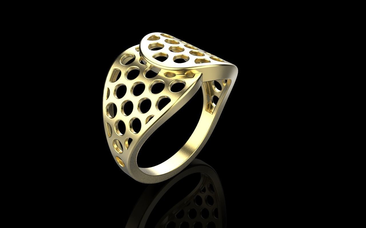 Lightweight ring with round holes  model 909 3D print model_19