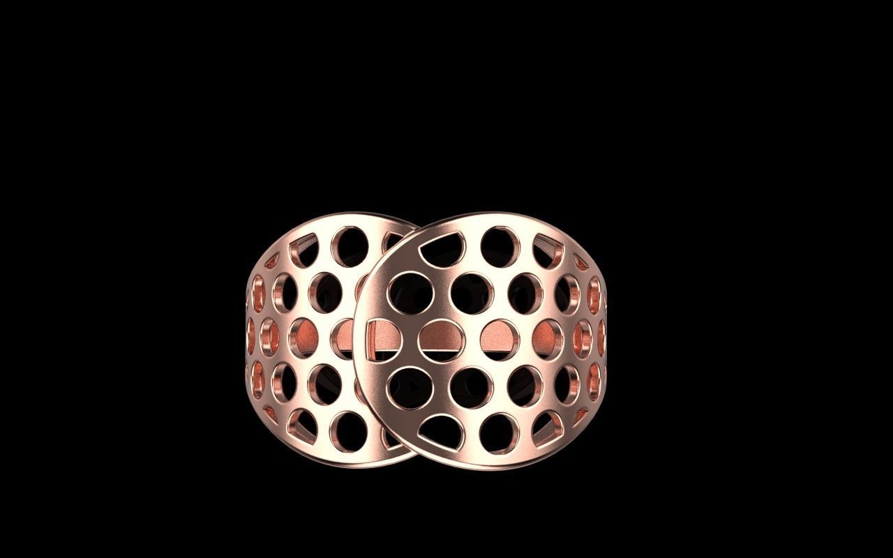 Lightweight ring with round holes  model 909 3D print model_27