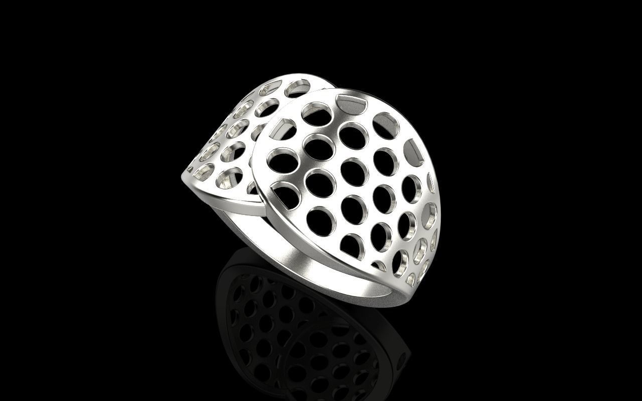 Lightweight ring with round holes  model 909 3D print model_17