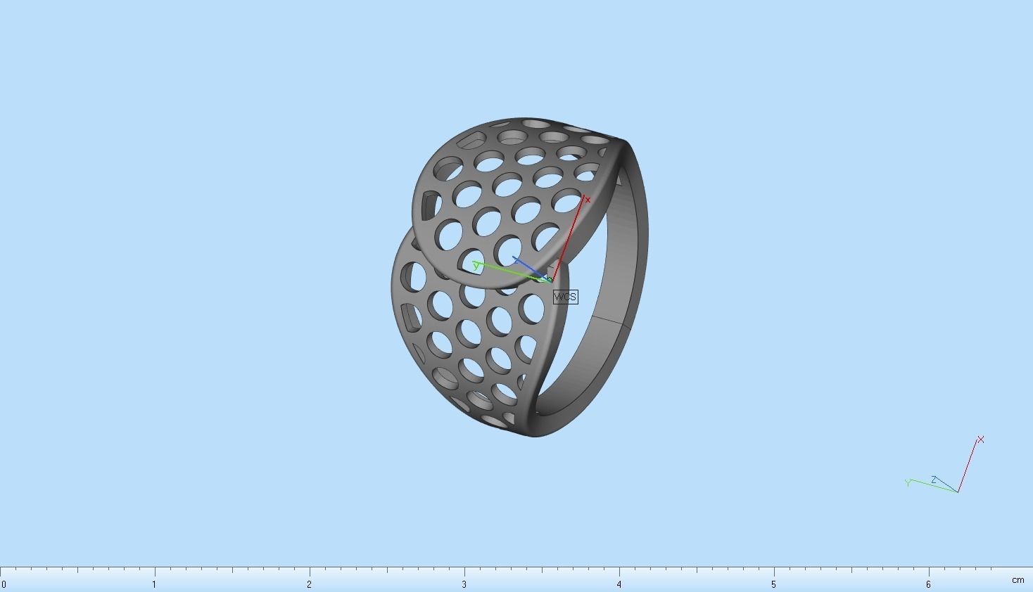 Lightweight ring with round holes  model 909 3D print model_12