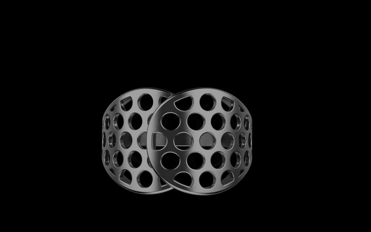 Lightweight ring with round holes  model 909 3D print model_28