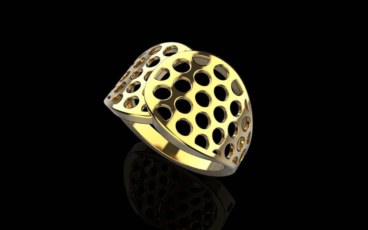 Lightweight ring with round holes  model 909 3D print model_18