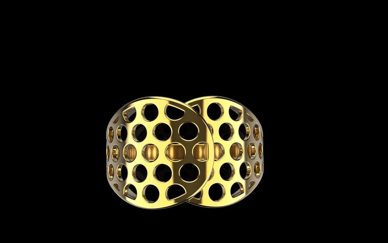 Lightweight ring with round holes  model 909 3D print model_37