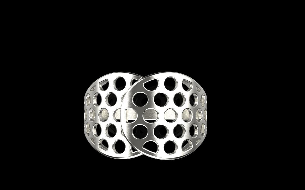 Lightweight ring with round holes  model 909 3D print model_29