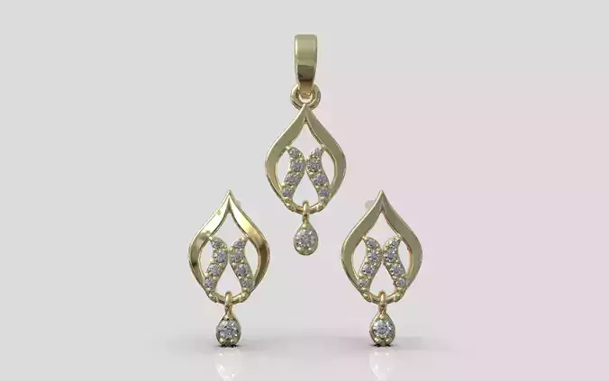 Lightweight earring necklace pendant model 910