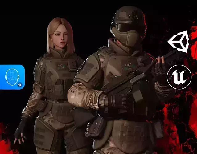 Rapid Fire Military Character - Heavy