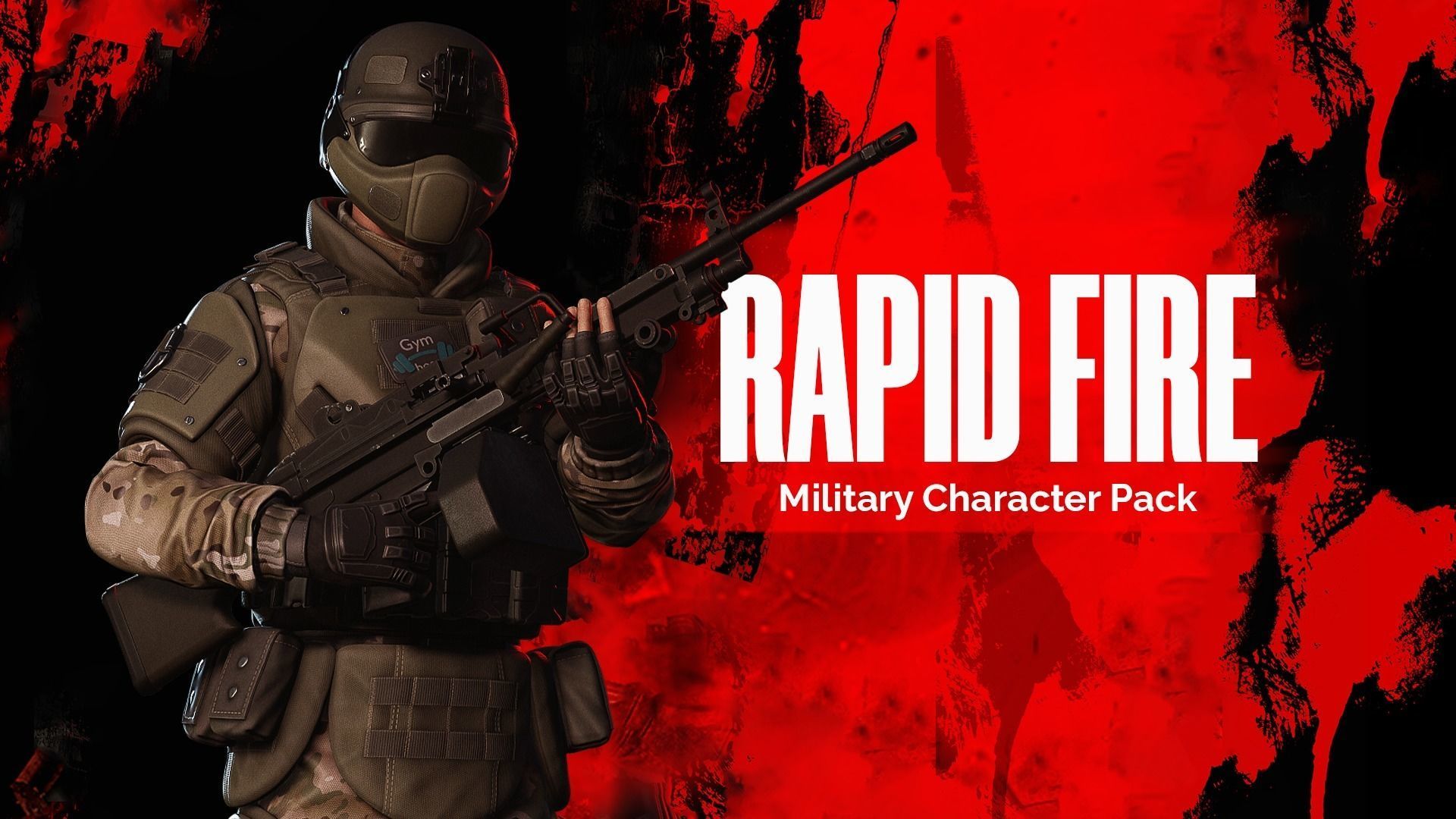 Rapid Fire Military Character - Heavy Low-poly 3D model_2