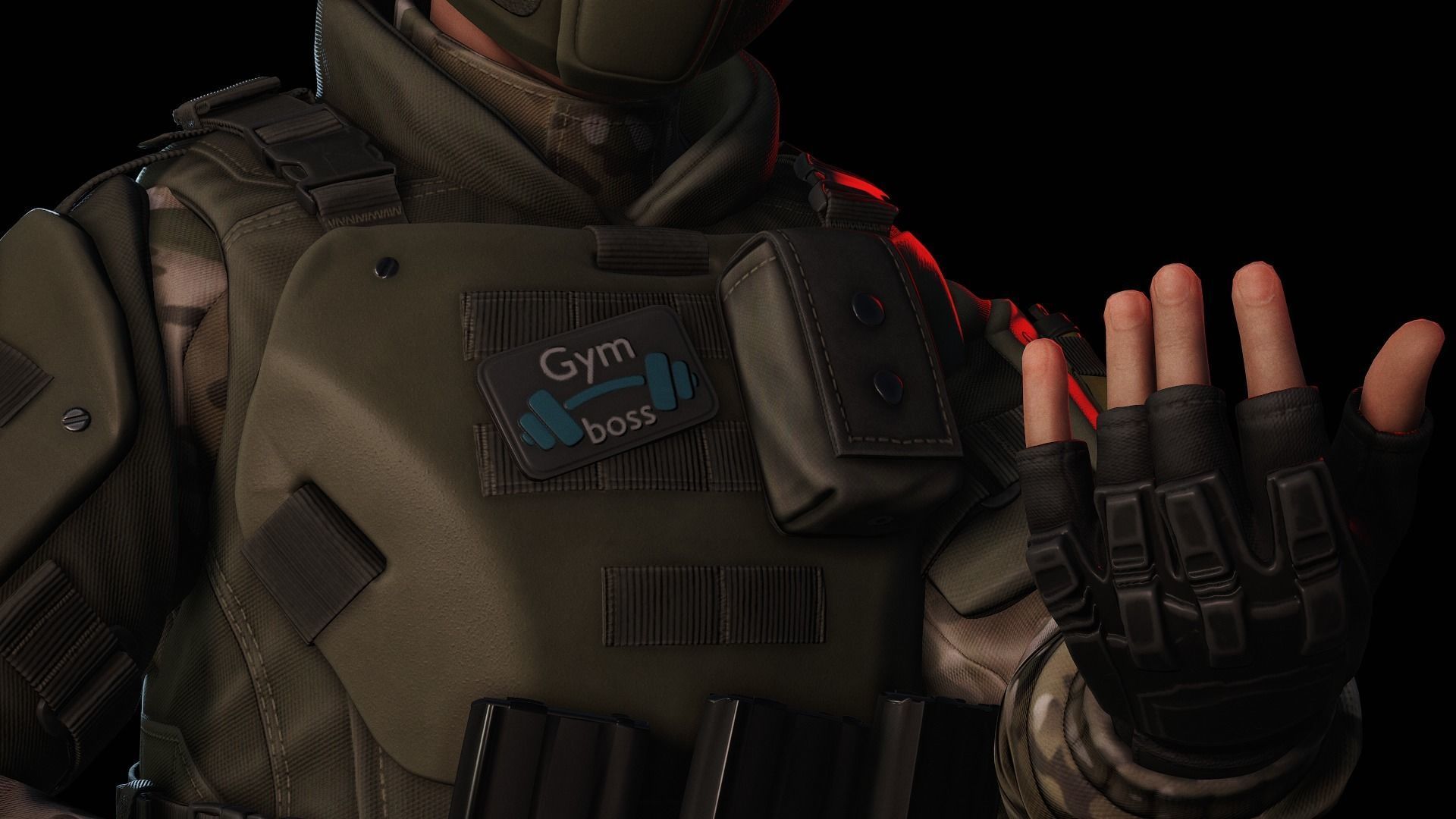 Rapid Fire Military Character - Heavy Low-poly 3D model_20