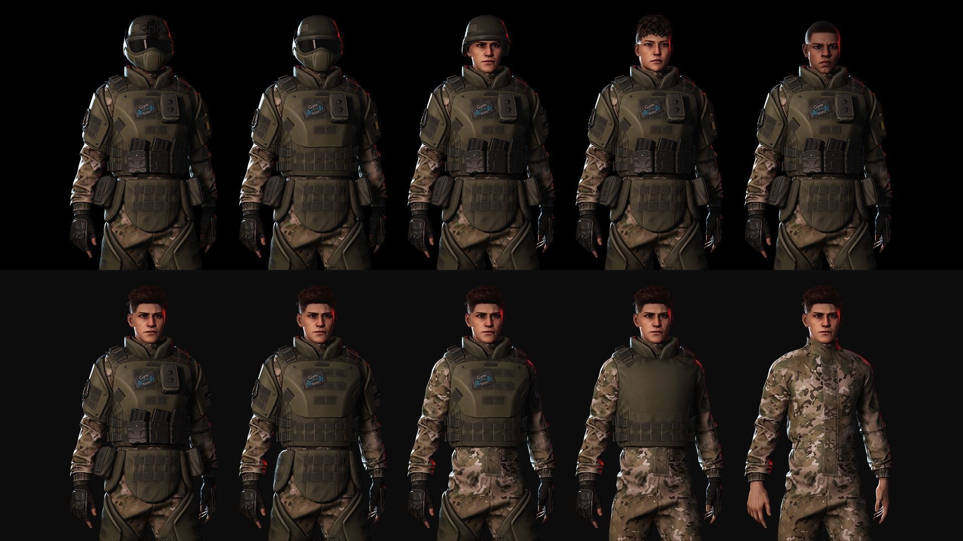 Rapid Fire Military Character - Heavy Low-poly 3D model_5