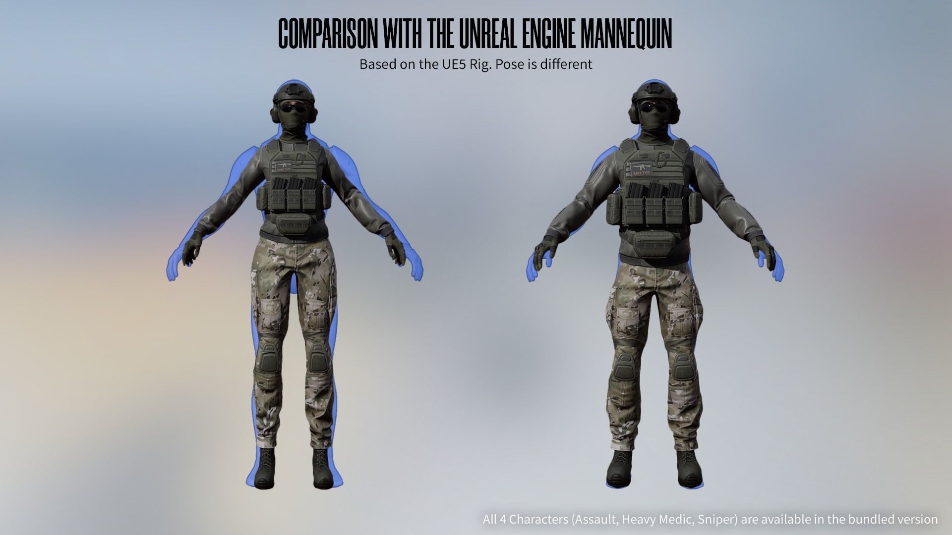 Rapid Fire Military Character - Heavy Low-poly 3D model_22