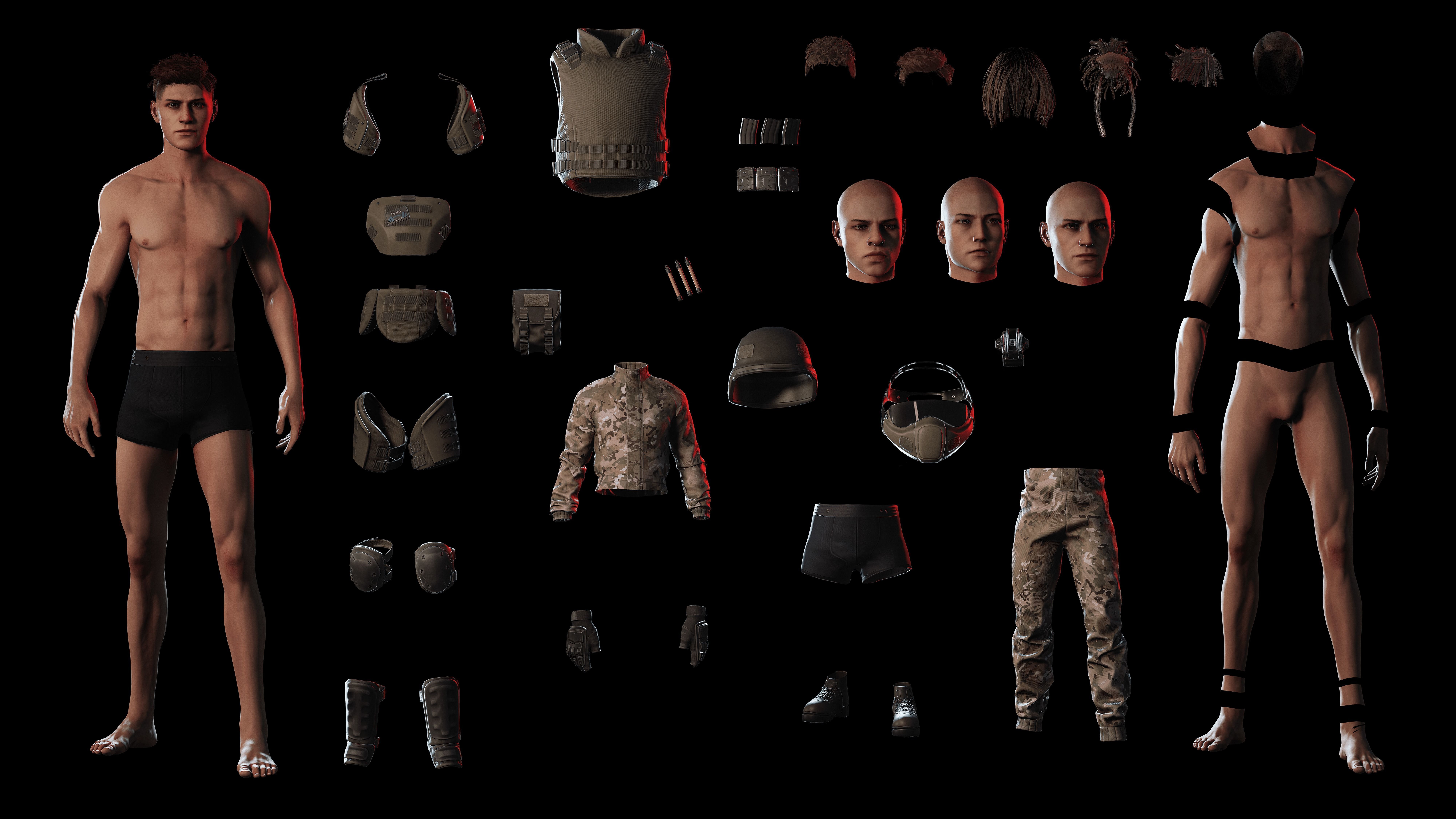Rapid Fire Military Character - Heavy Low-poly 3D model_10