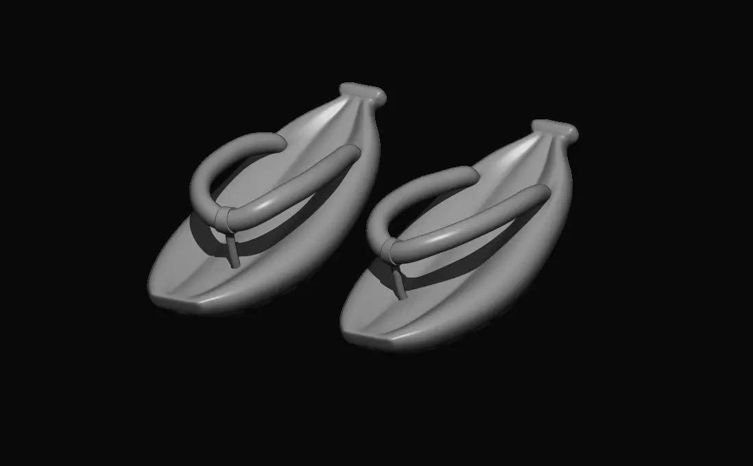 Banana Slippers 3D print model_0