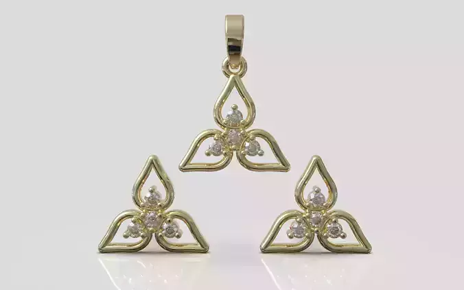 Lightweight earring necklace pendant model 911