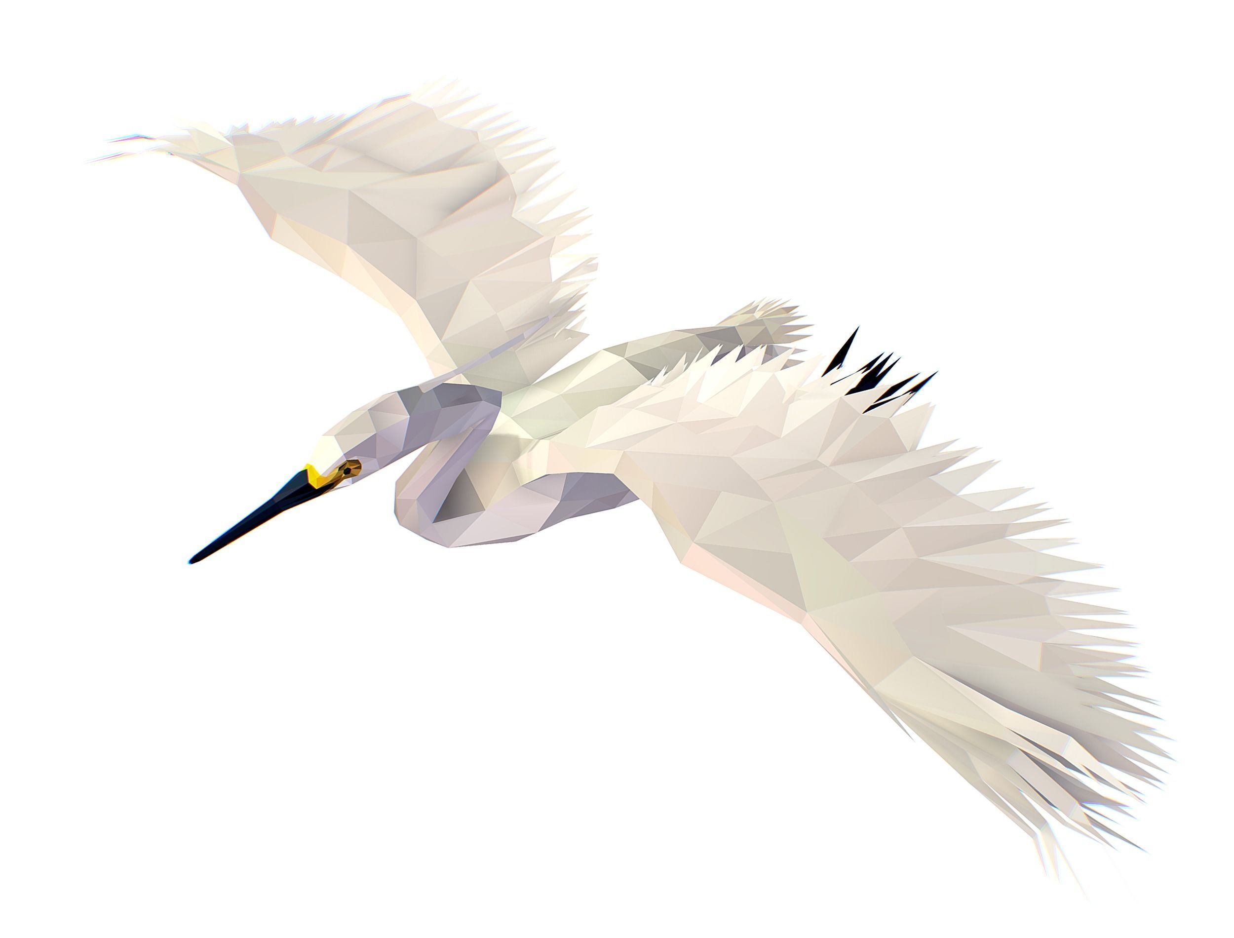 Animated Storck Low Poly Art Low-poly 3D model_27