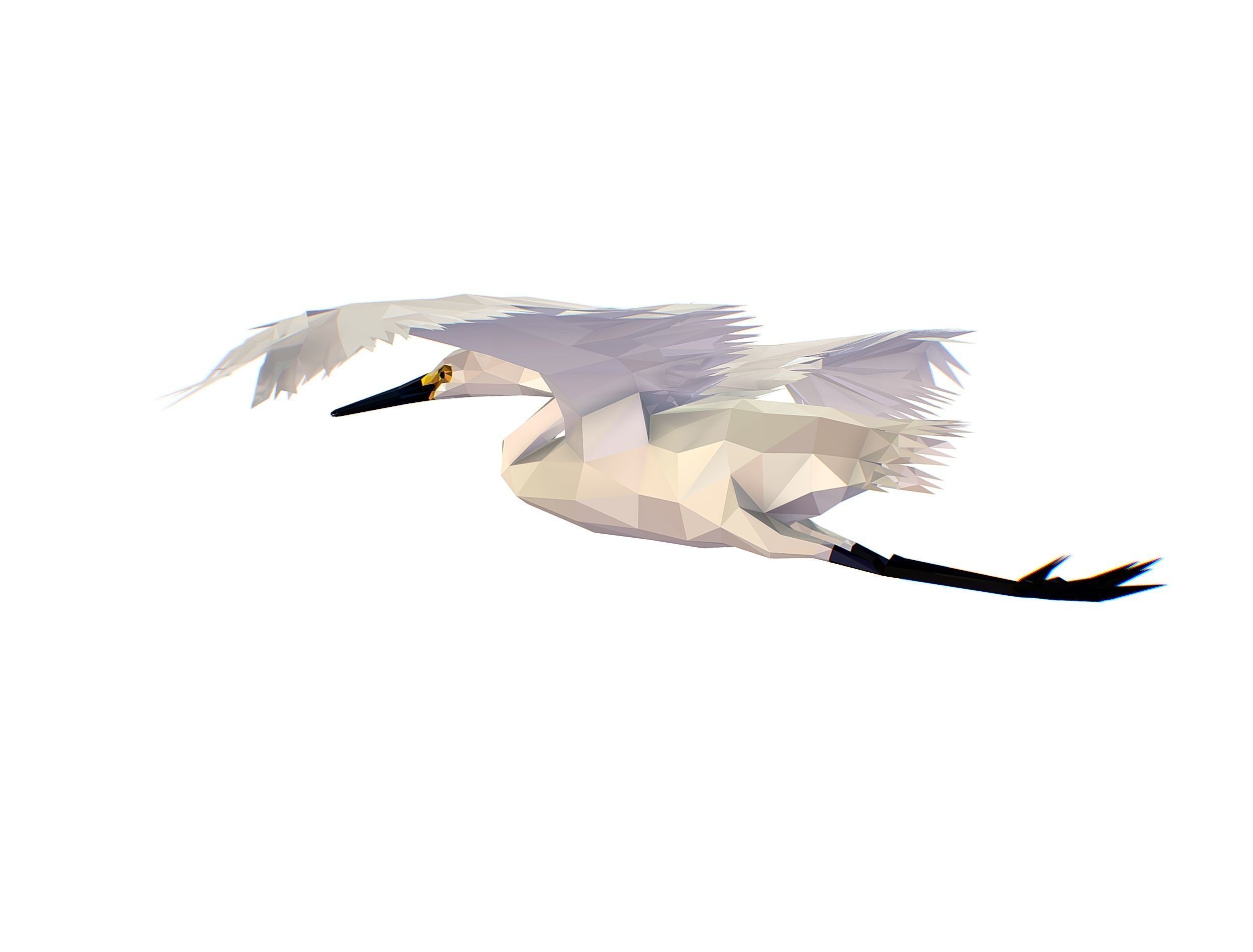 Animated Storck Low Poly Art Low-poly 3D model_19