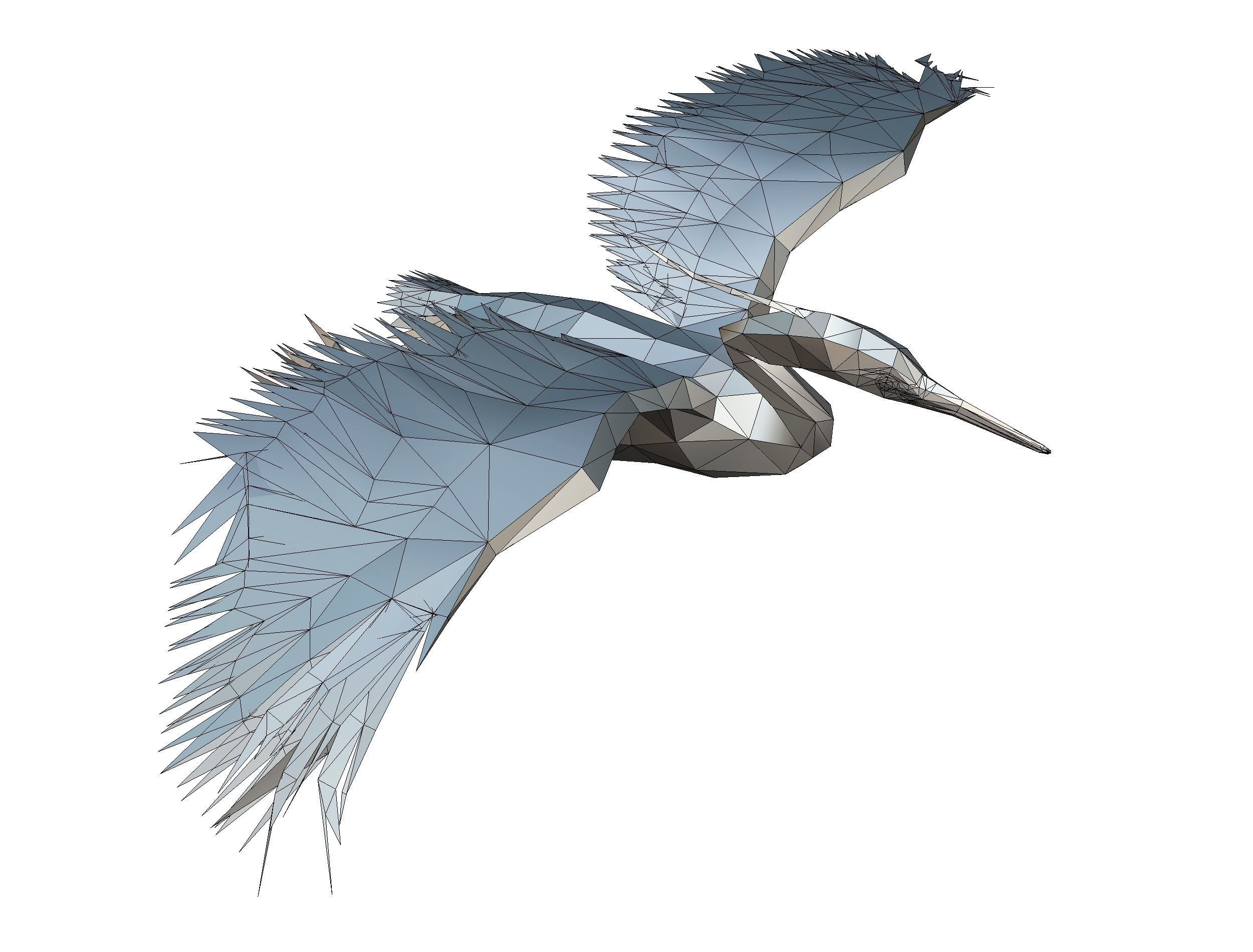 Animated Storck Low Poly Art Low-poly 3D model_31