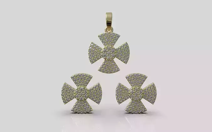 Lightweight earring necklace pendant model 913