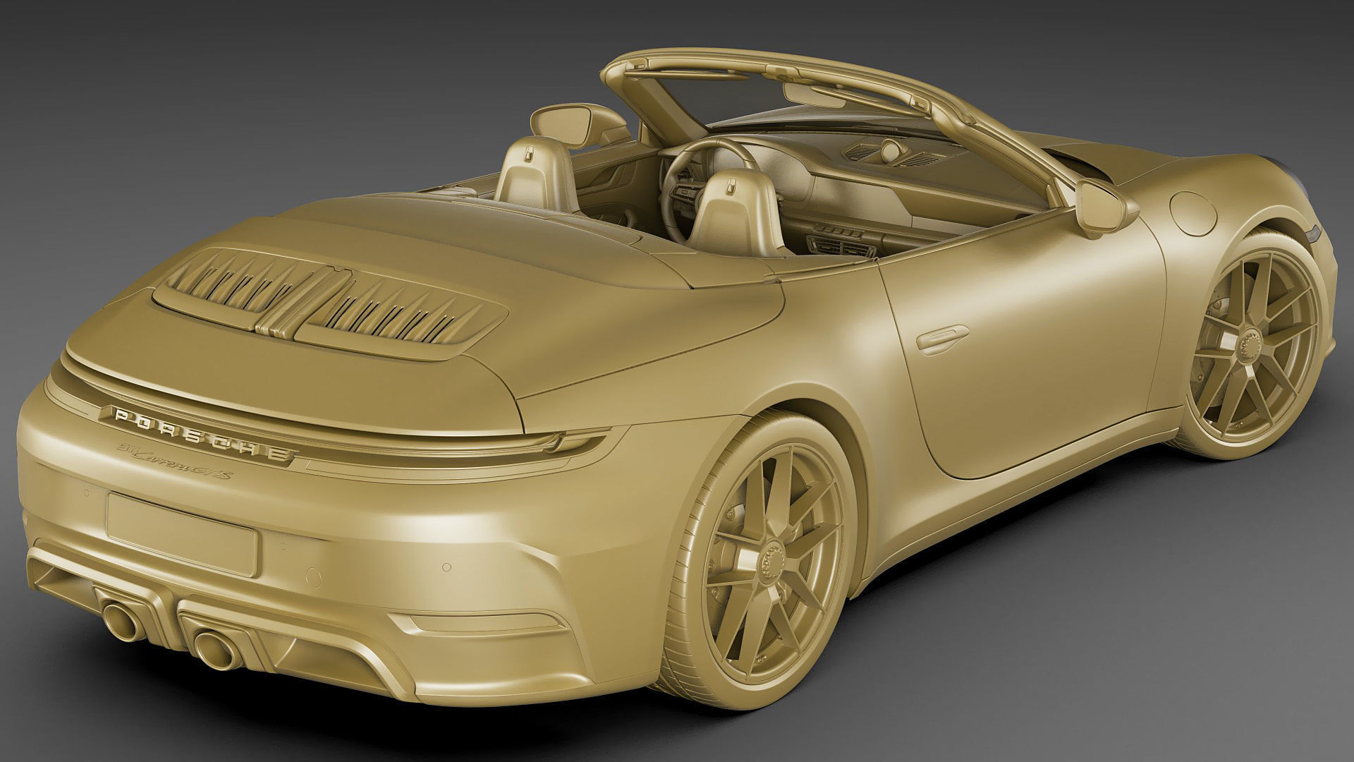 Porsche 911 Carrera GTS Cabriolet 2025 3D model_37