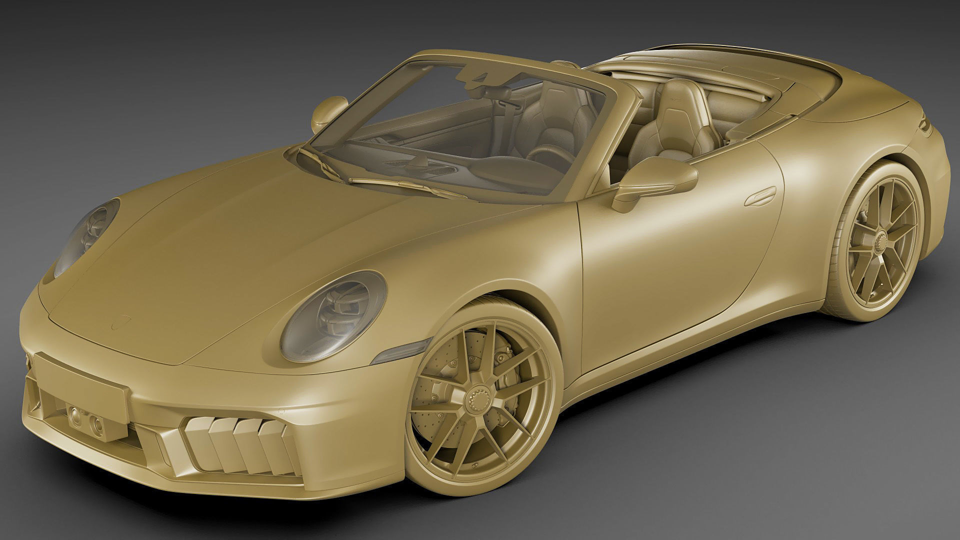 Porsche 911 Carrera GTS Cabriolet 2025 3D model_35