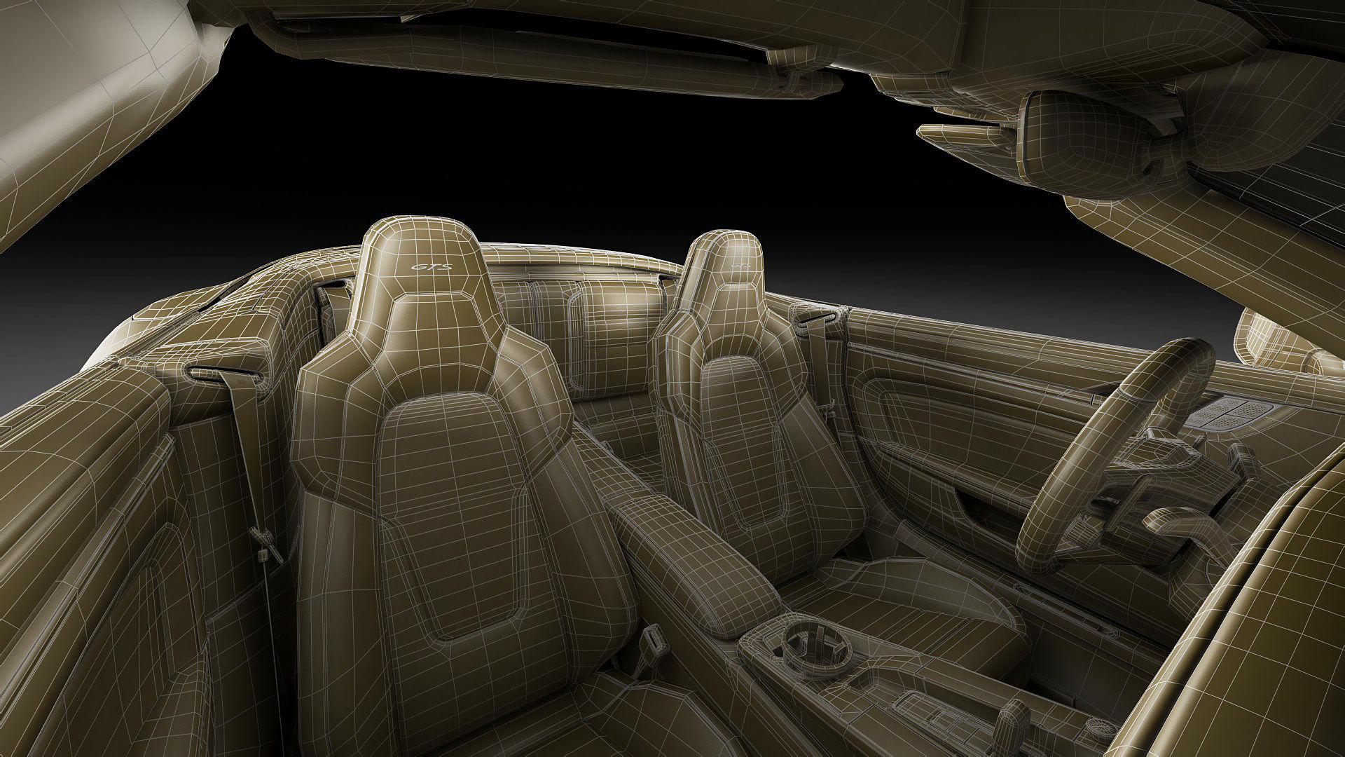 Porsche 911 Carrera GTS Cabriolet 2025 3D model_47