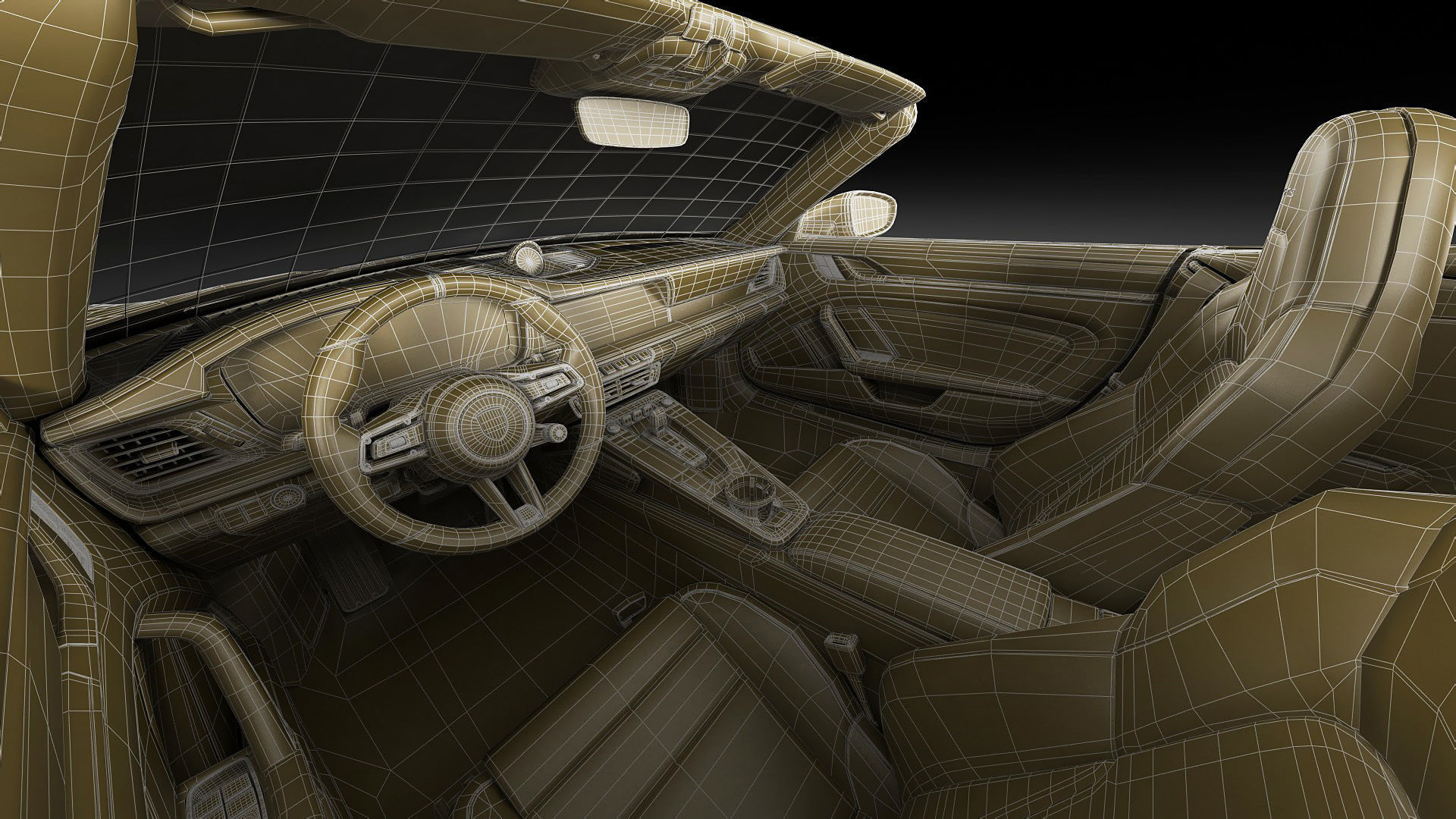 Porsche 911 Carrera GTS Cabriolet 2025 3D model_46