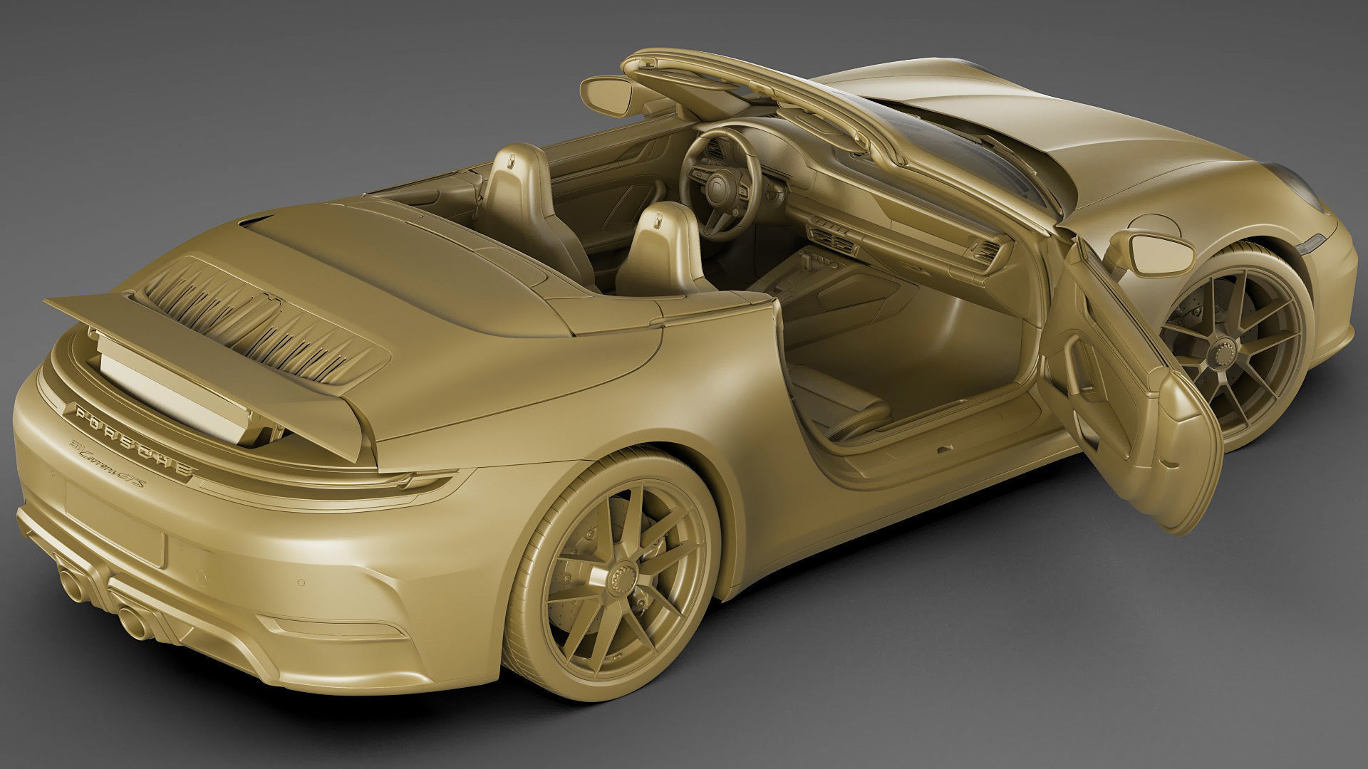 Porsche 911 Carrera GTS Cabriolet 2025 3D model_41