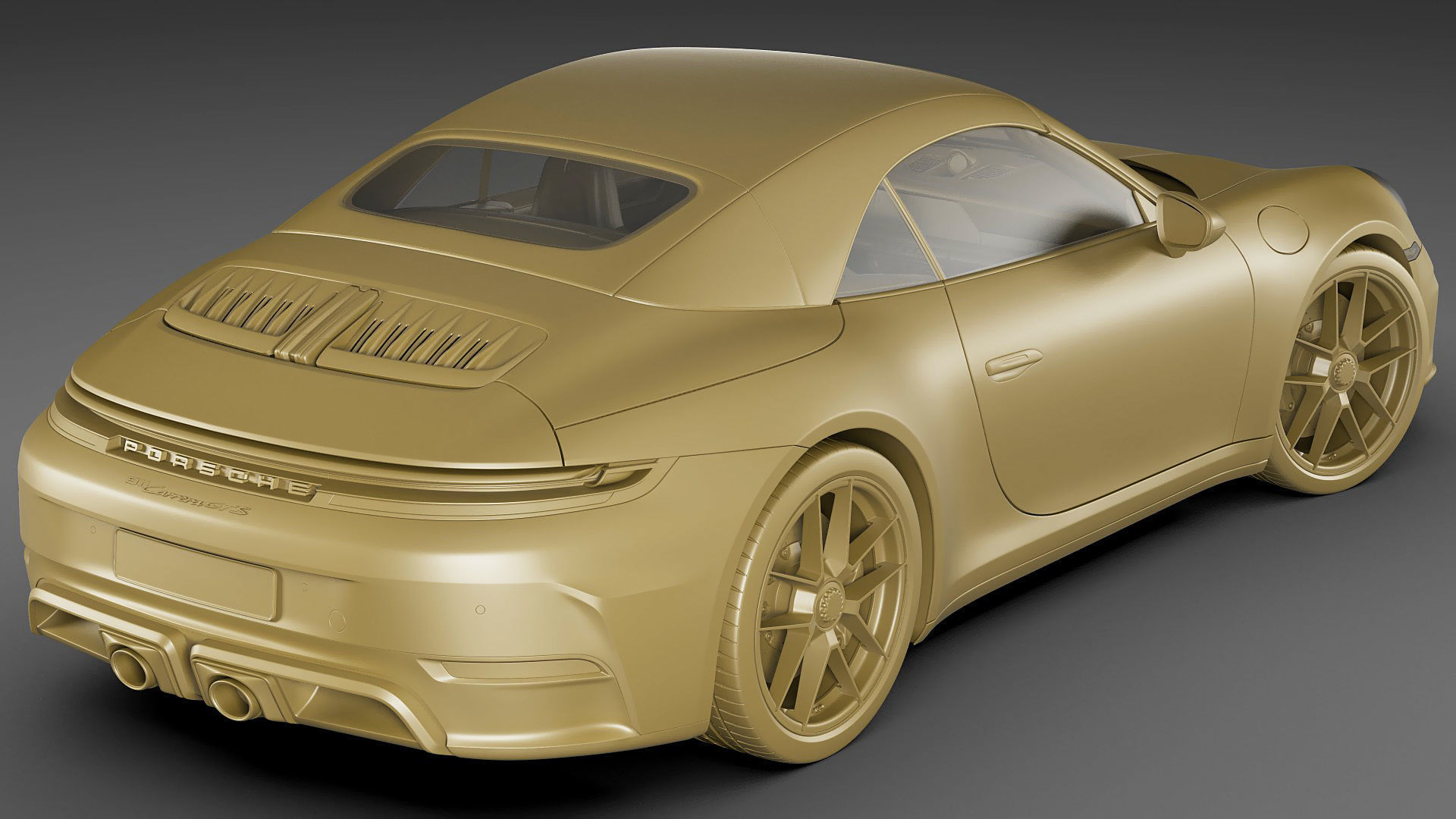 Porsche 911 Carrera GTS Cabriolet 2025 3D model_38
