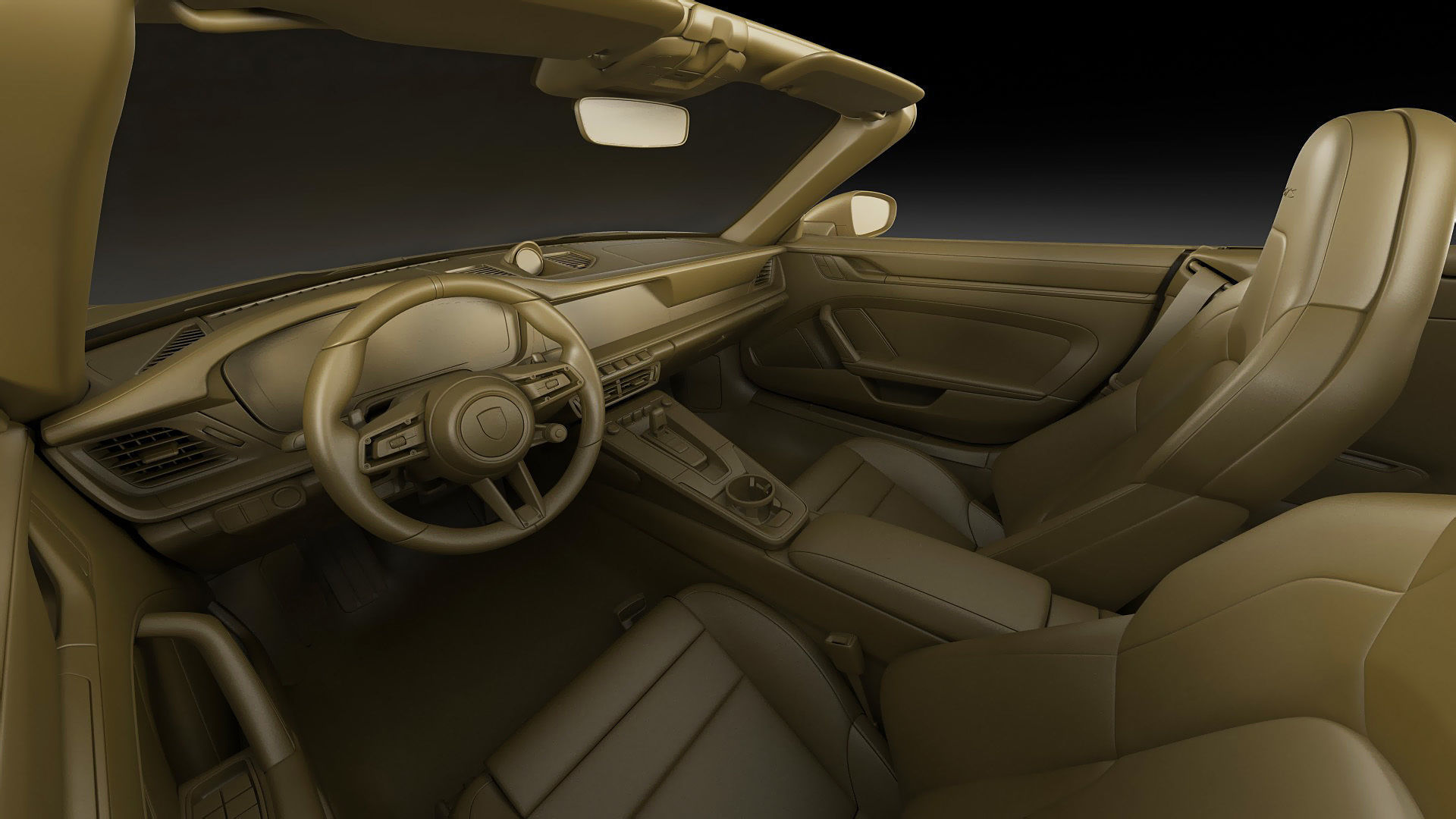 Porsche 911 Carrera GTS Cabriolet 2025 3D model_39