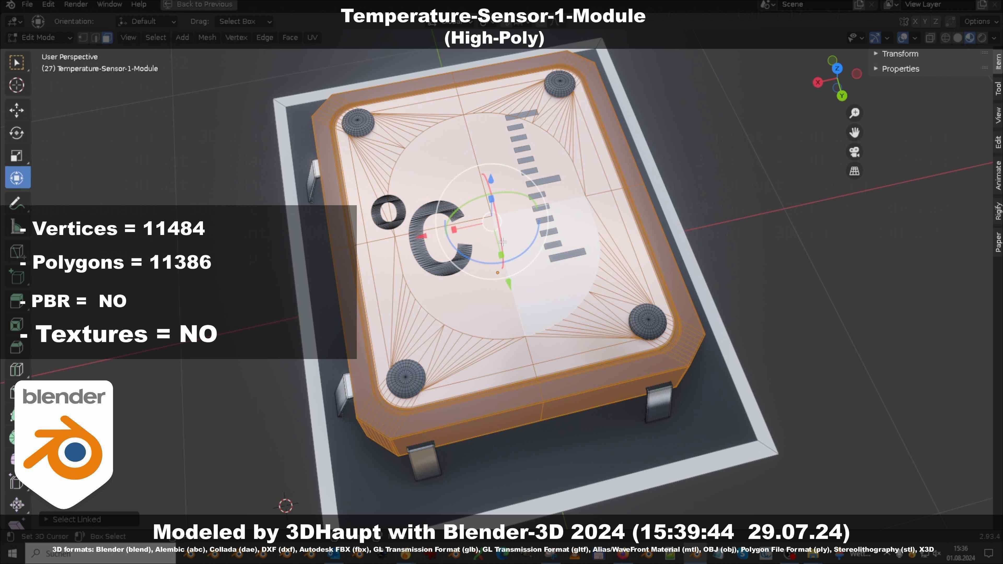 Temperature-Sensor-1-Module  3D model_23
