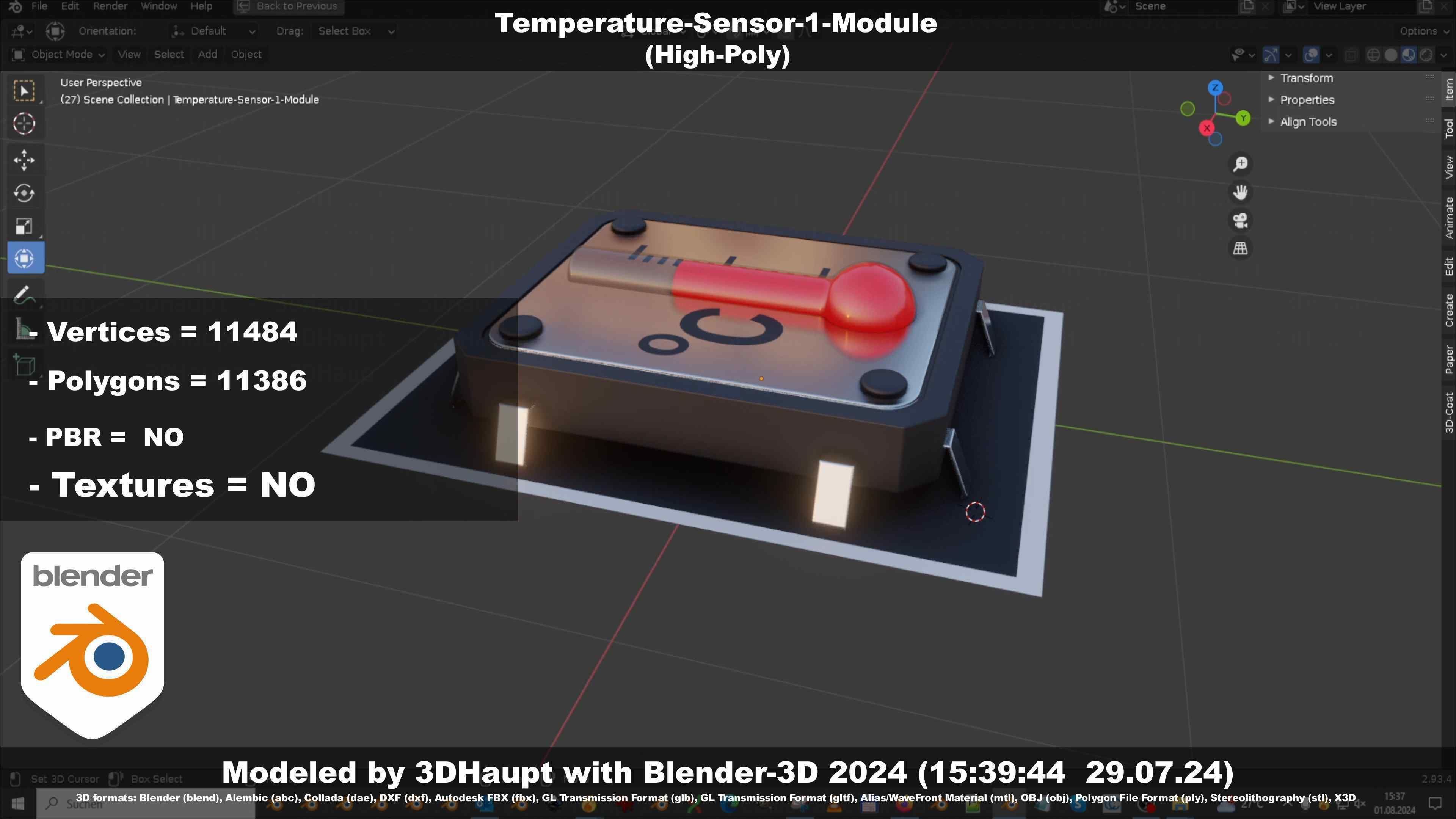Temperature-Sensor-1-Module  3D model_86