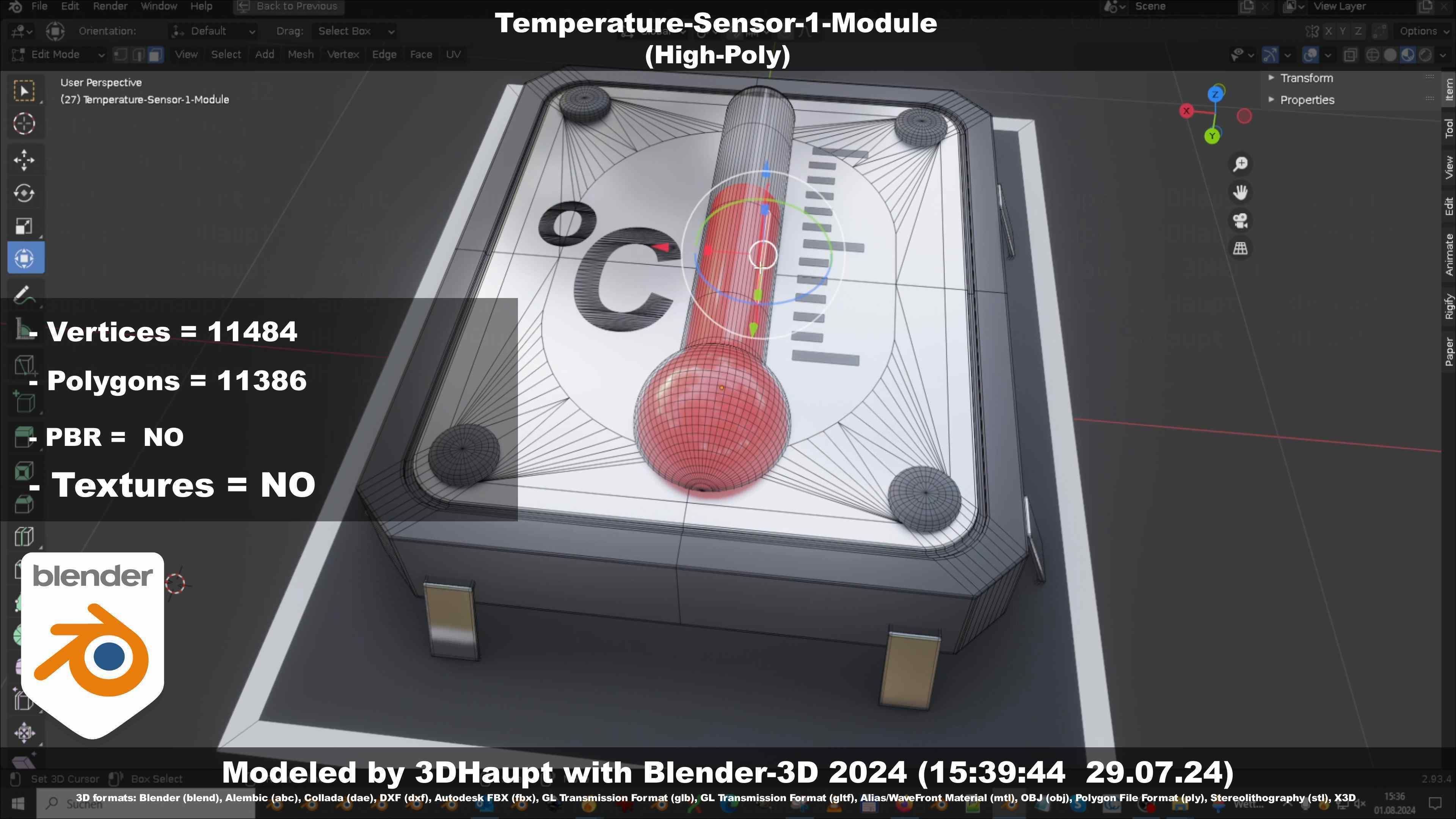 Temperature-Sensor-1-Module  3D model_17