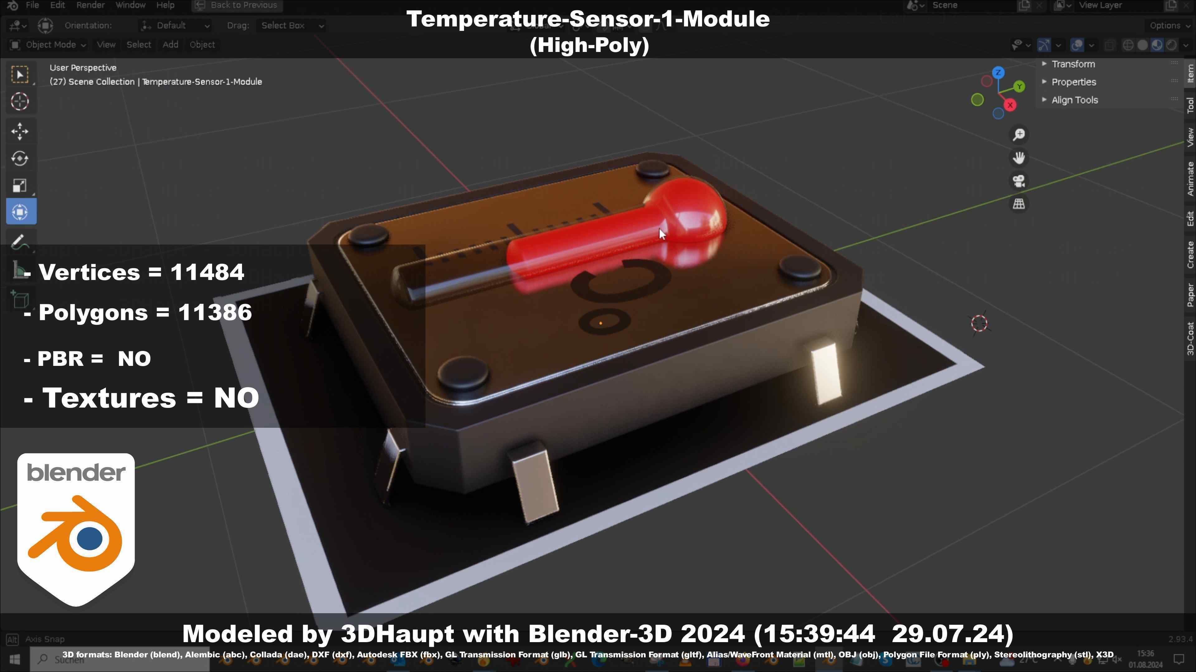 Temperature-Sensor-1-Module  3D model_27