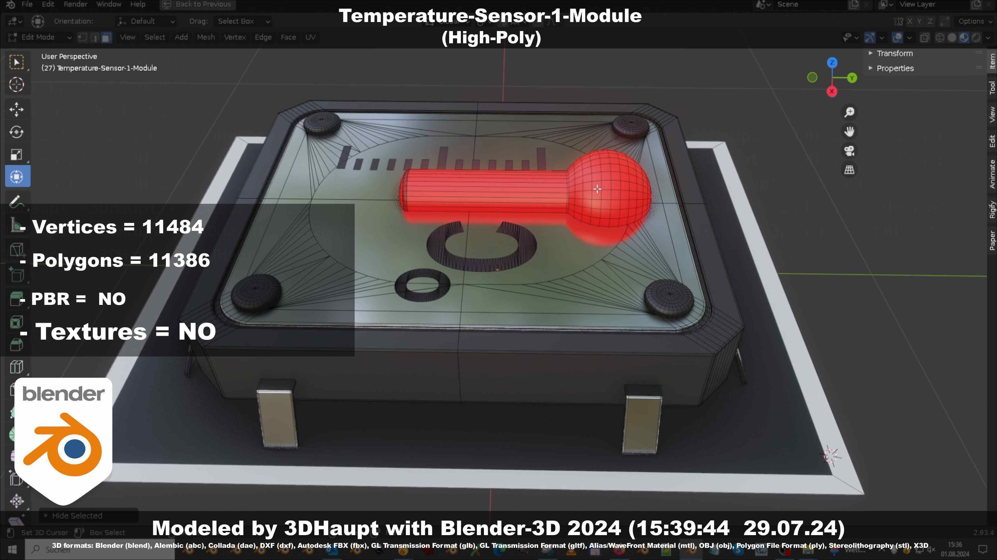 Temperature-Sensor-1-Module  3D model_55