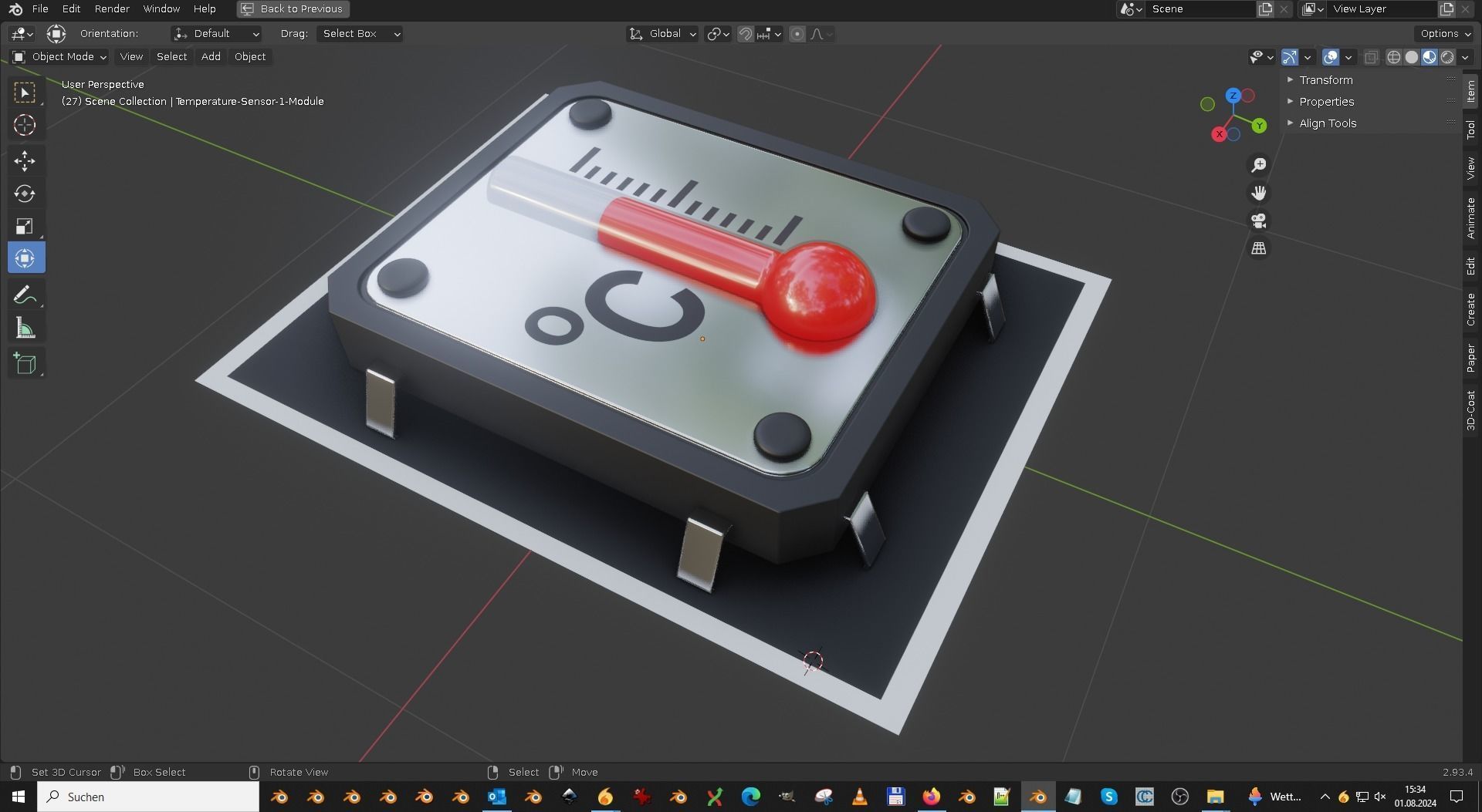 Temperature-Sensor-1-Module  3D model_5