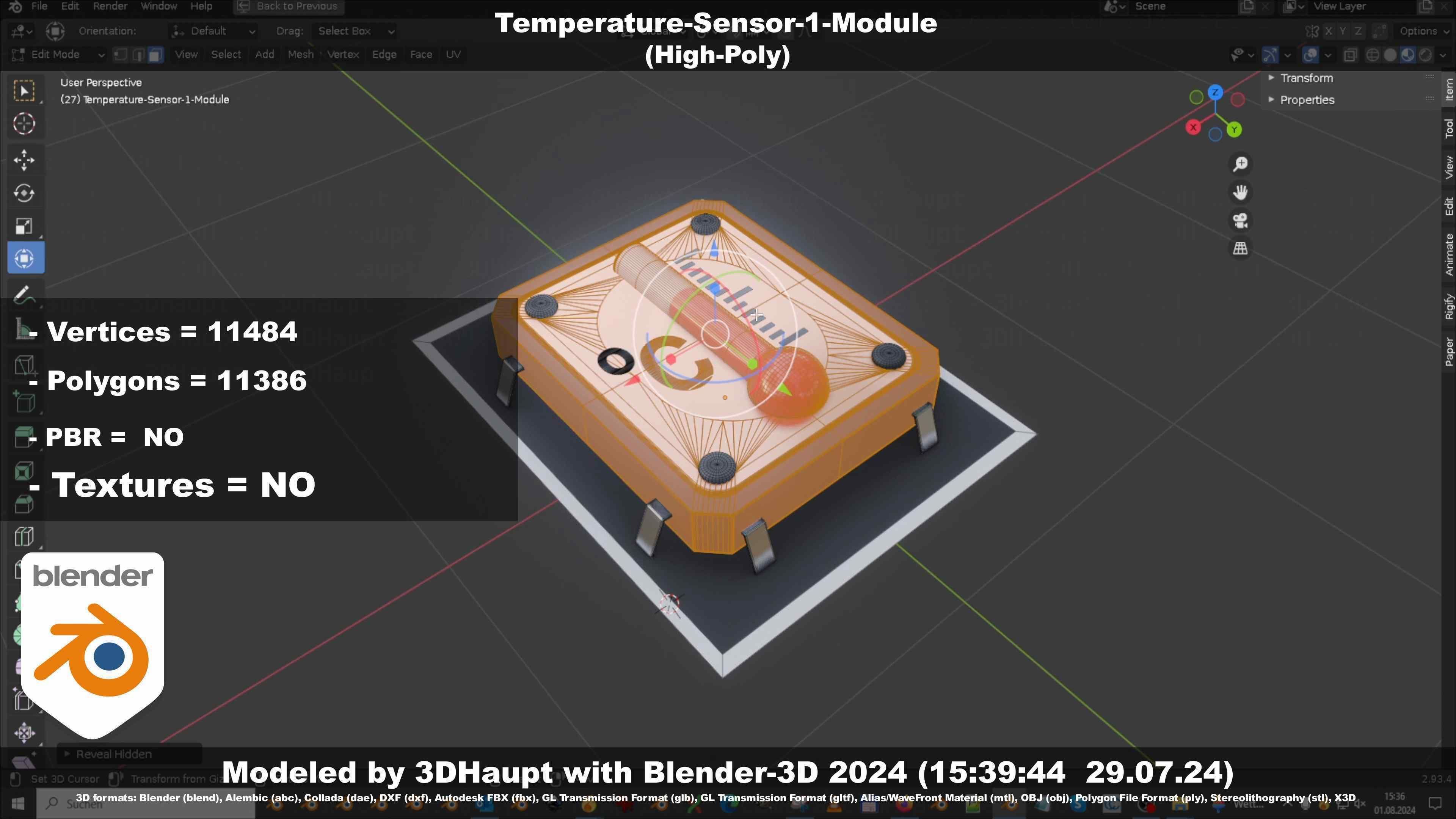 Temperature-Sensor-1-Module  3D model_25