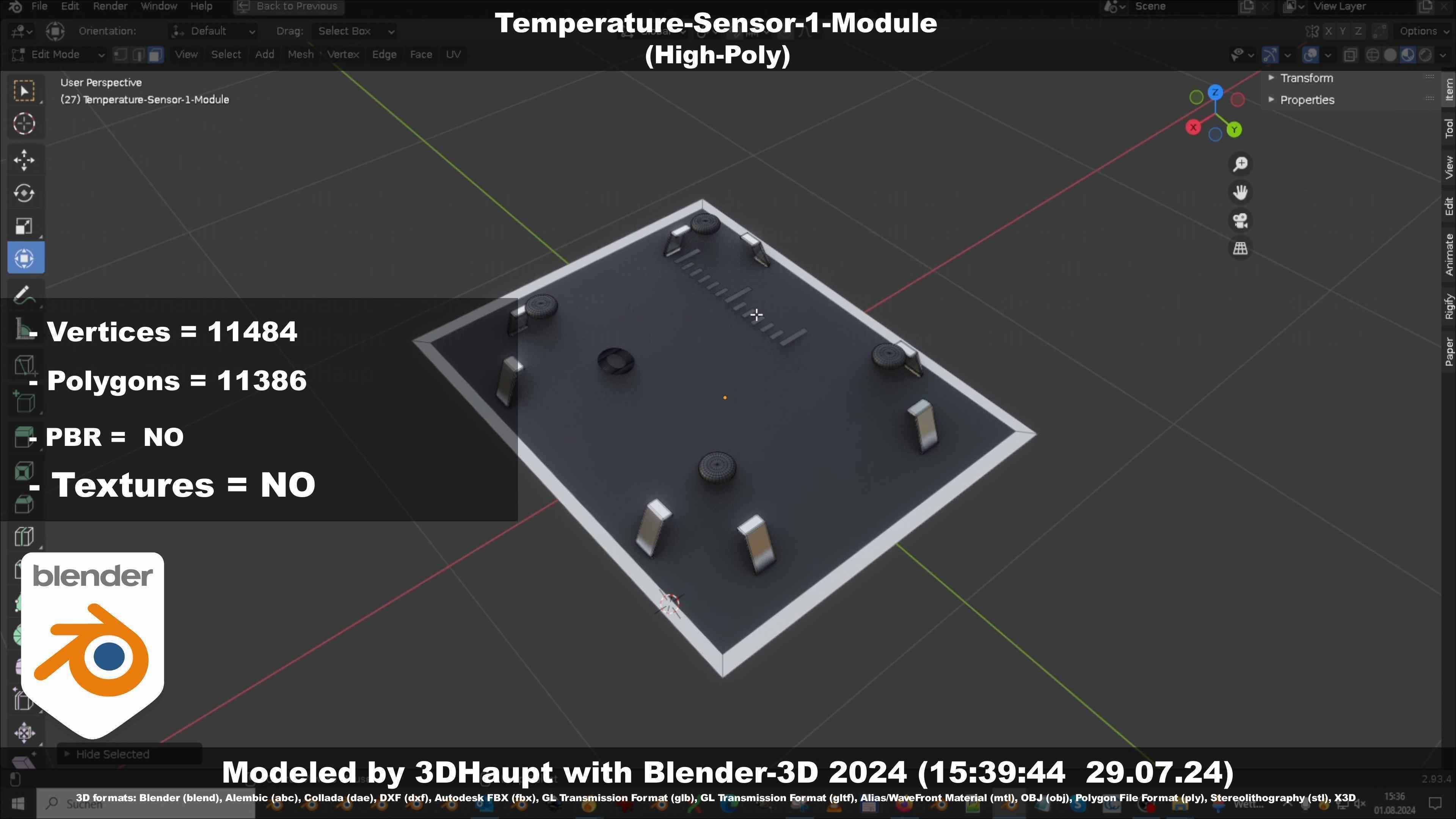 Temperature-Sensor-1-Module  3D model_63