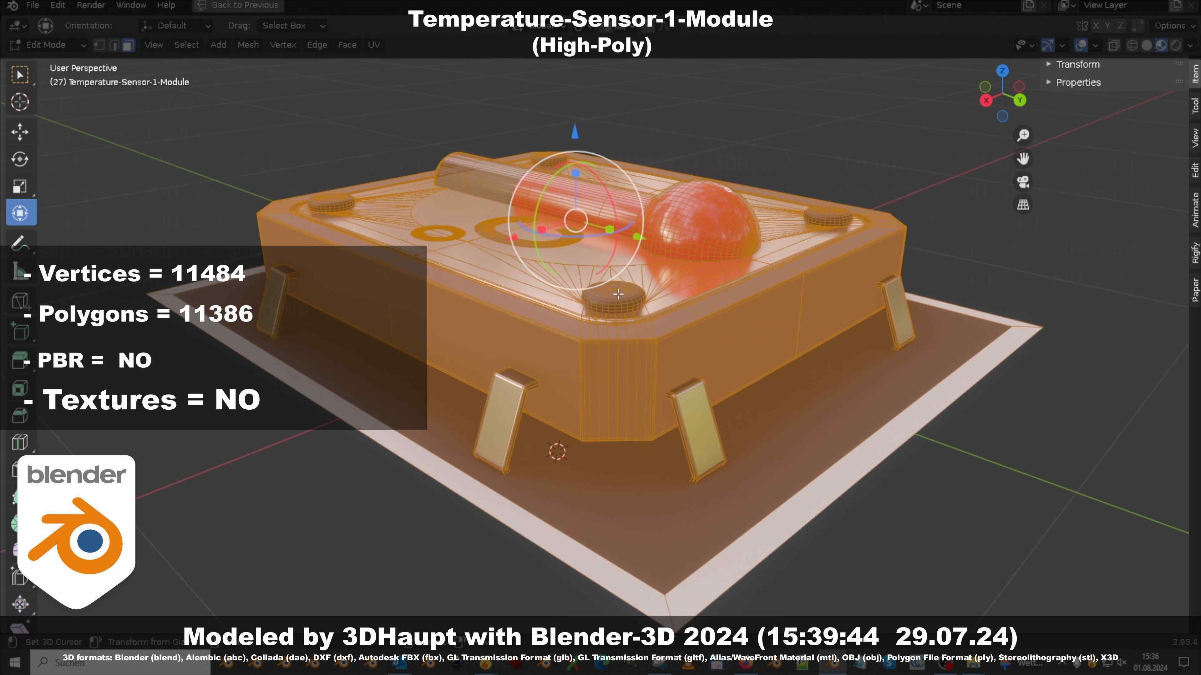 Temperature-Sensor-1-Module  3D model_105
