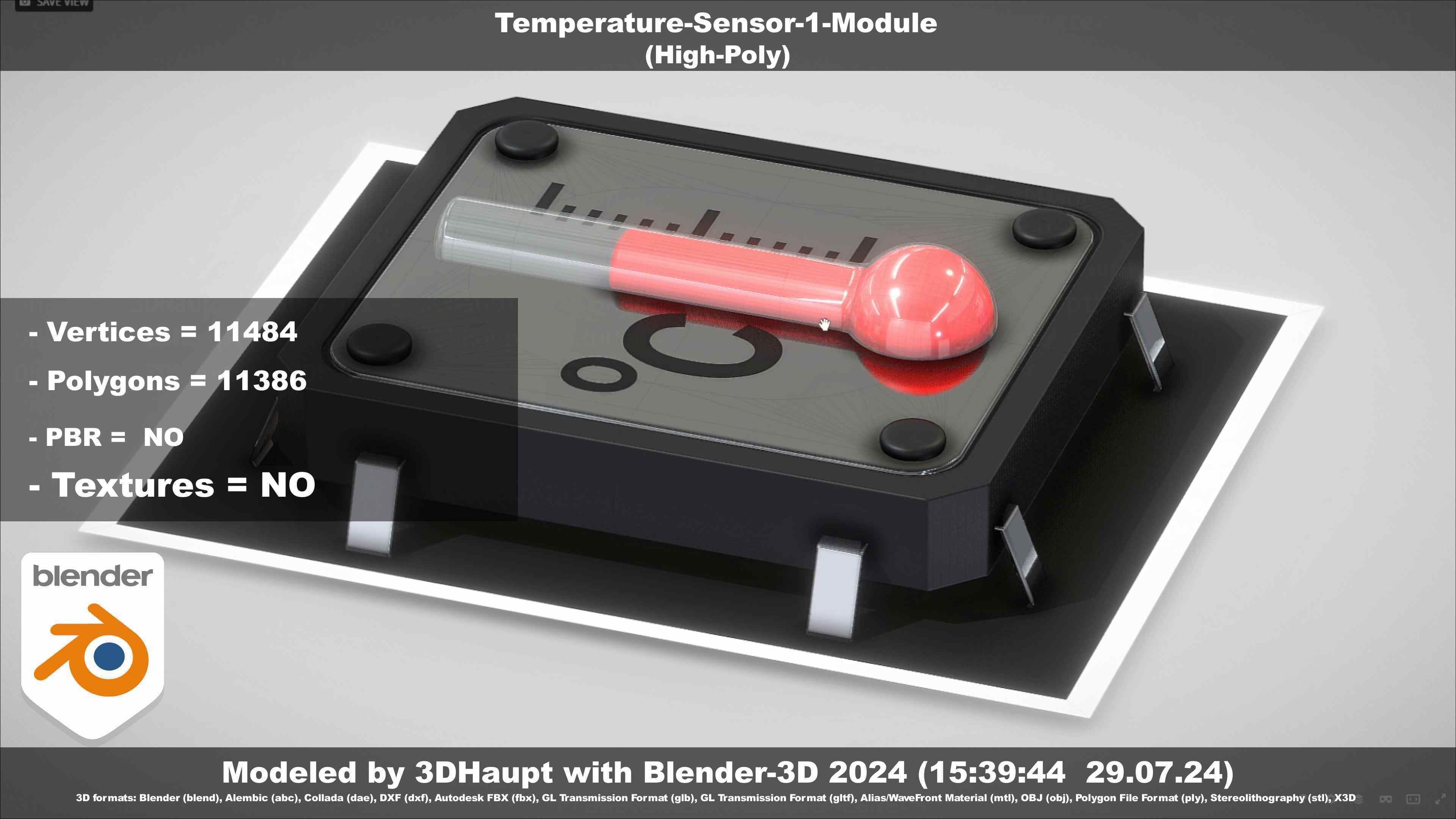 Temperature-Sensor-1-Module  3D model_35