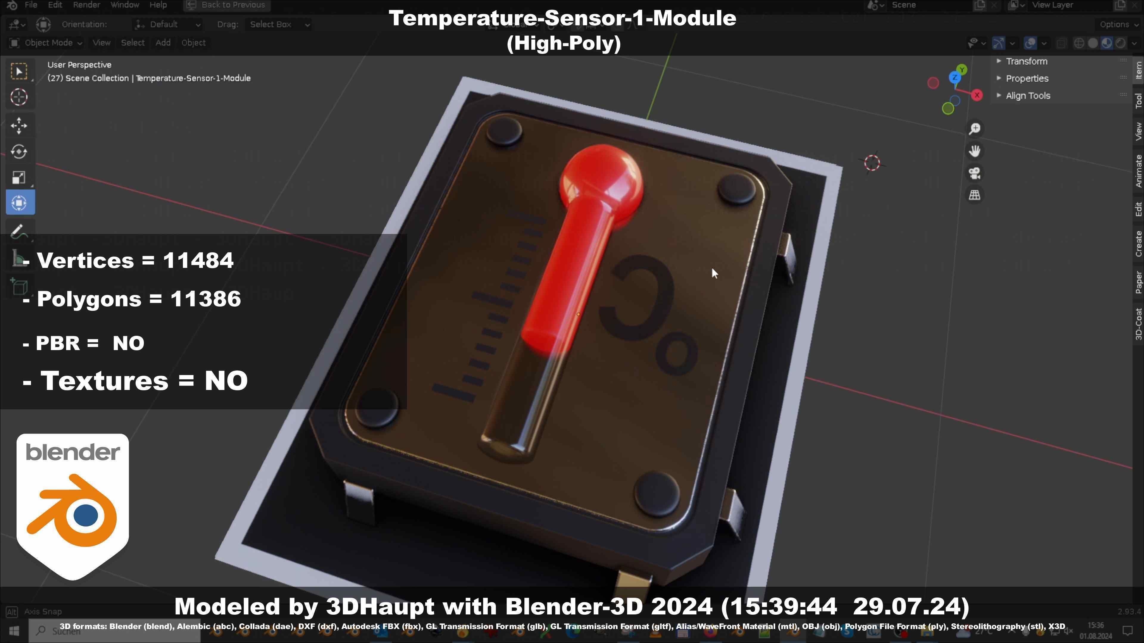 Temperature-Sensor-1-Module  3D model_28