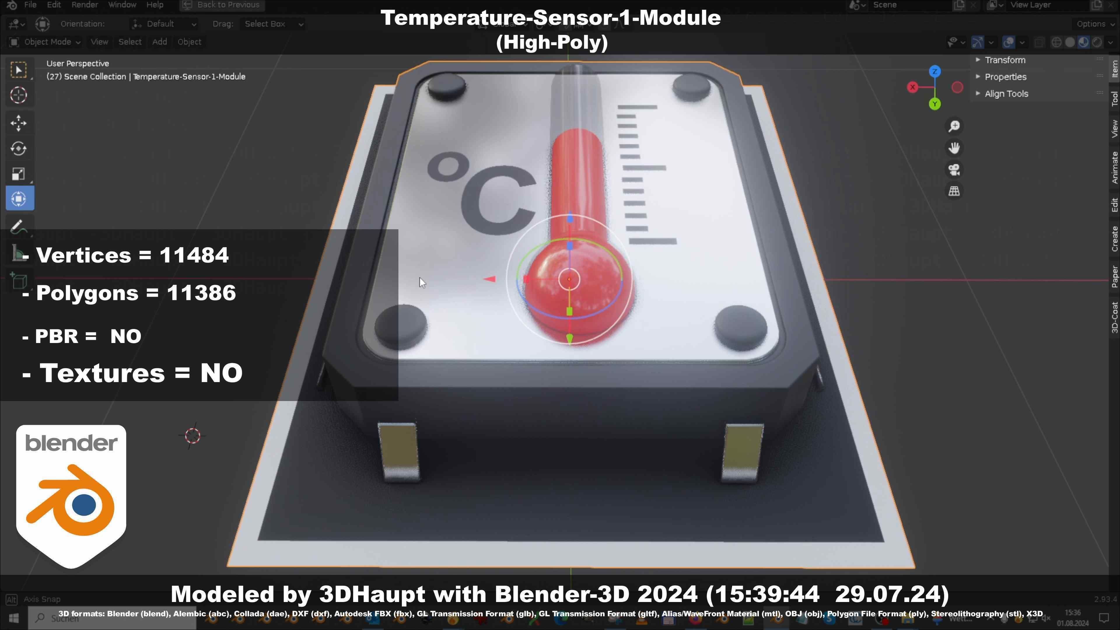Temperature-Sensor-1-Module  3D model_48